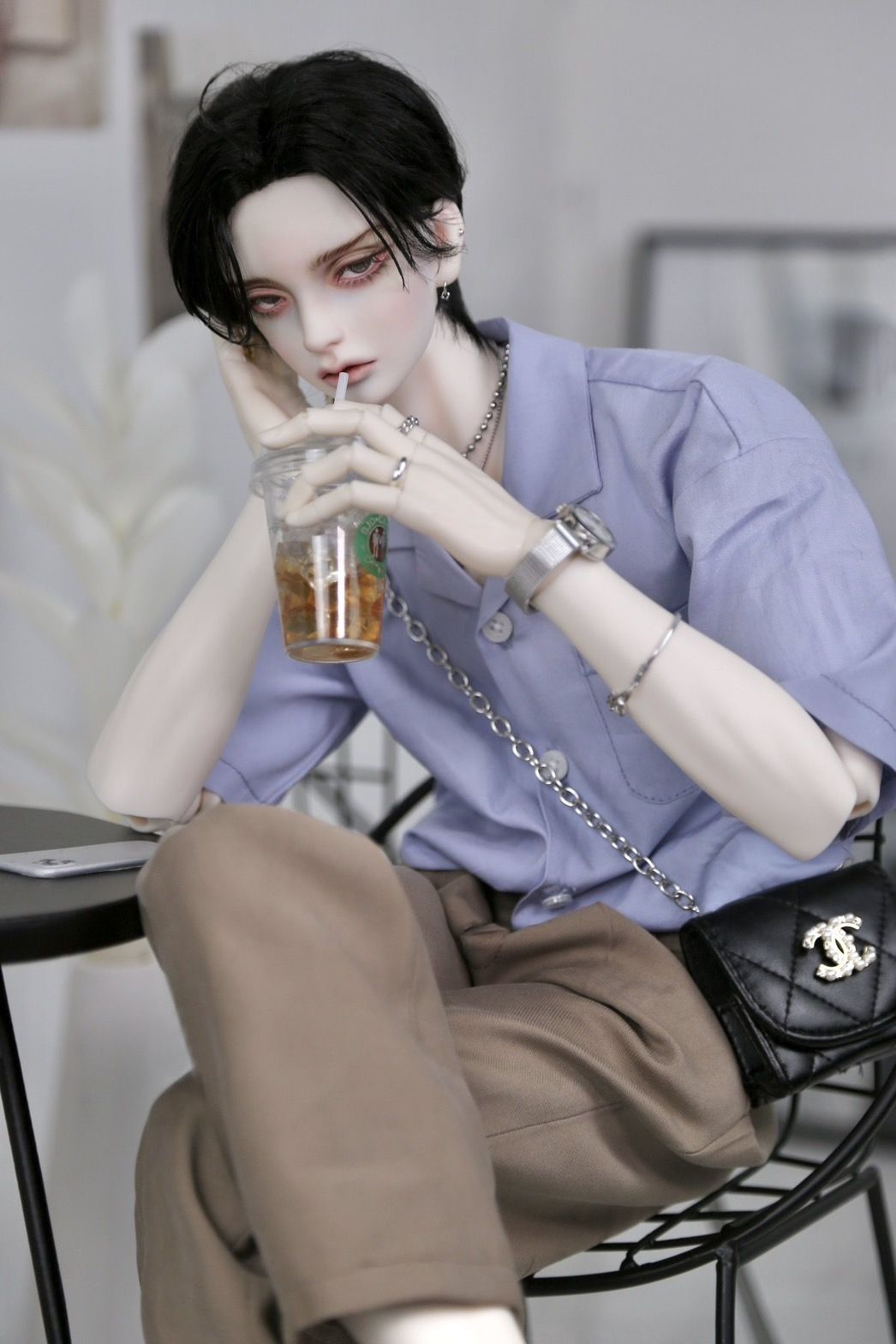 （全新）Theodore/短袖襯衫/白/70cm