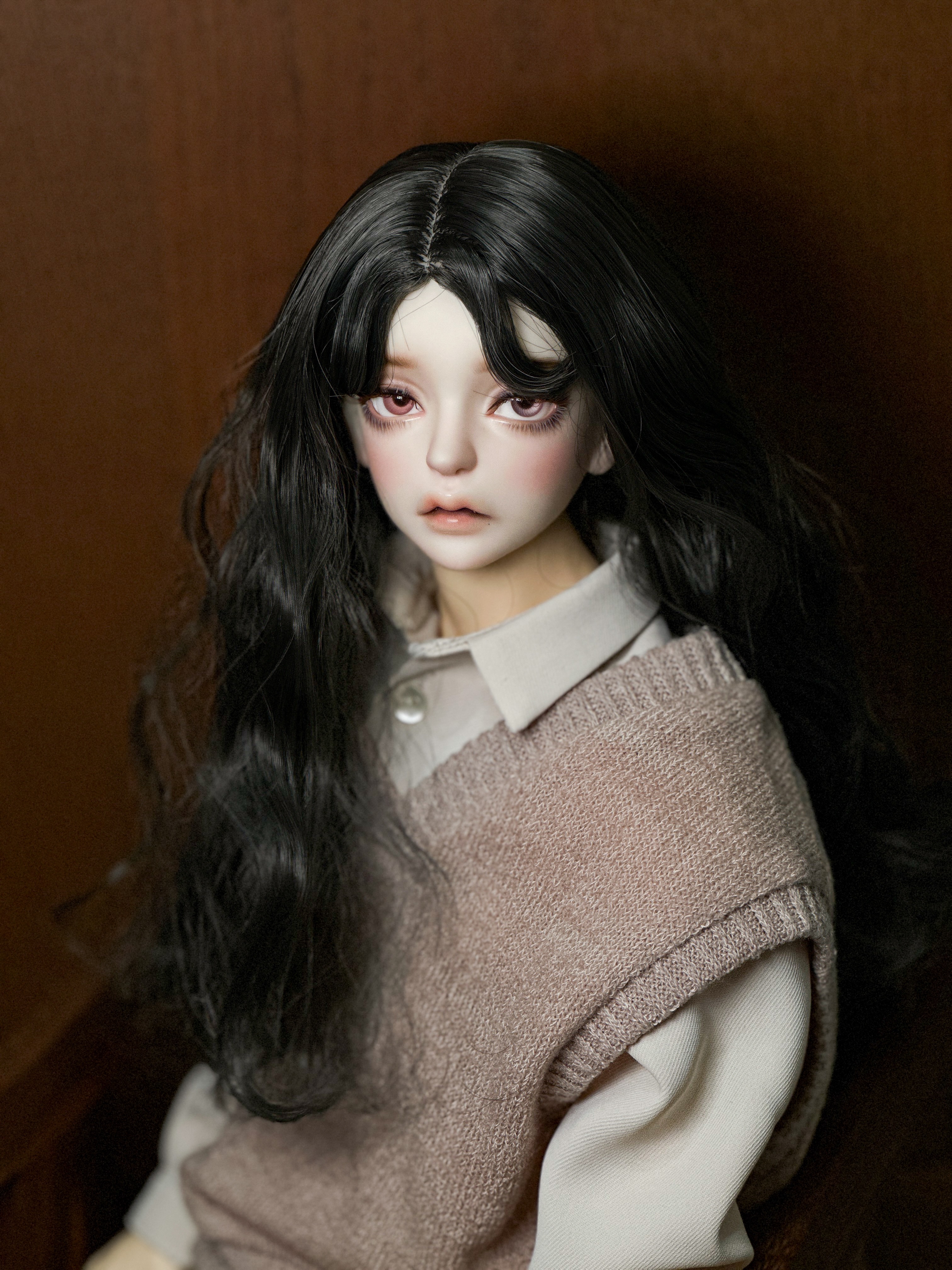 MCCURLY BROKIN-POLA PERM-CHARCOAL GRAY-M size