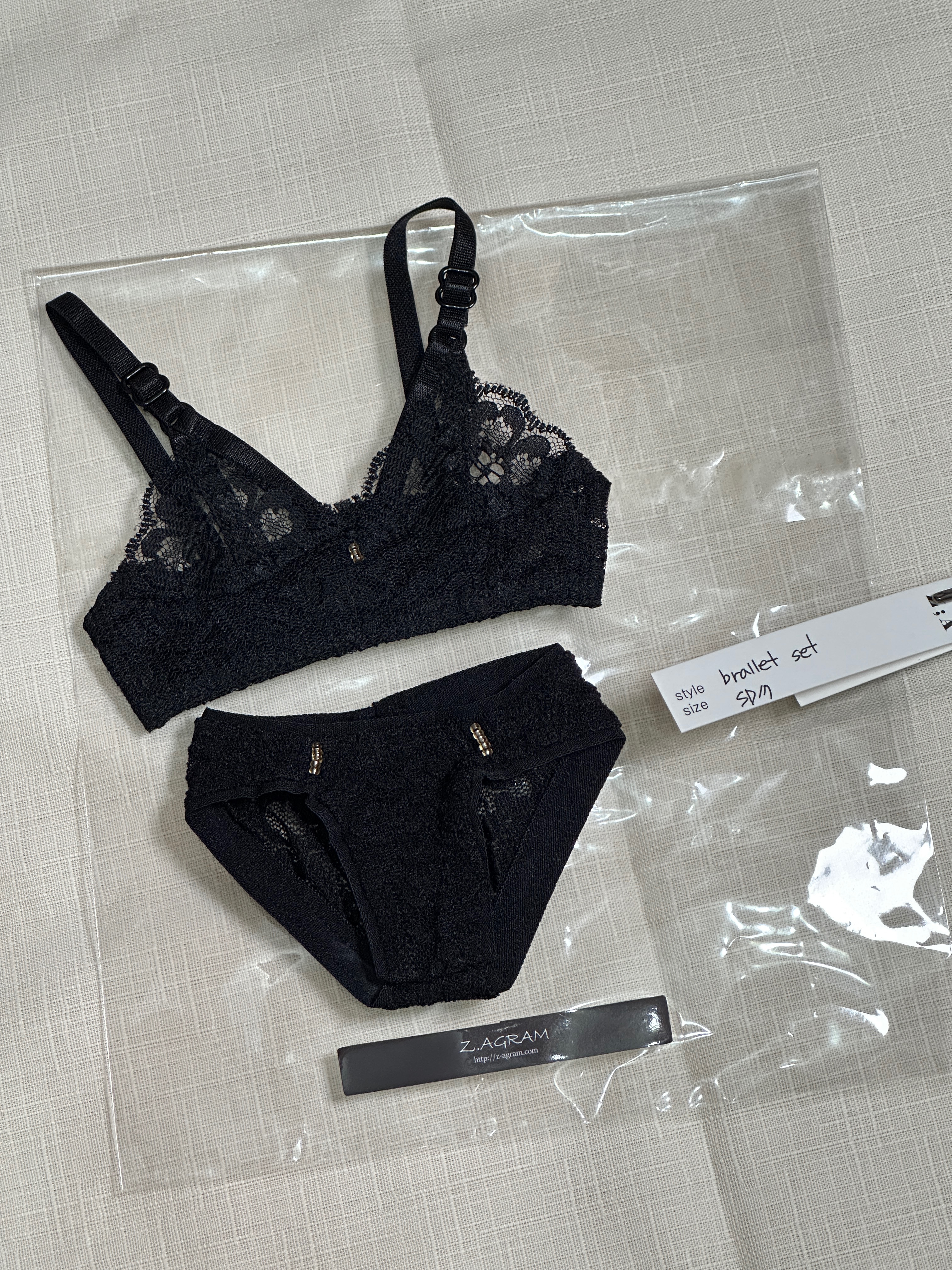 Z-agram-brallet set黑-SD17