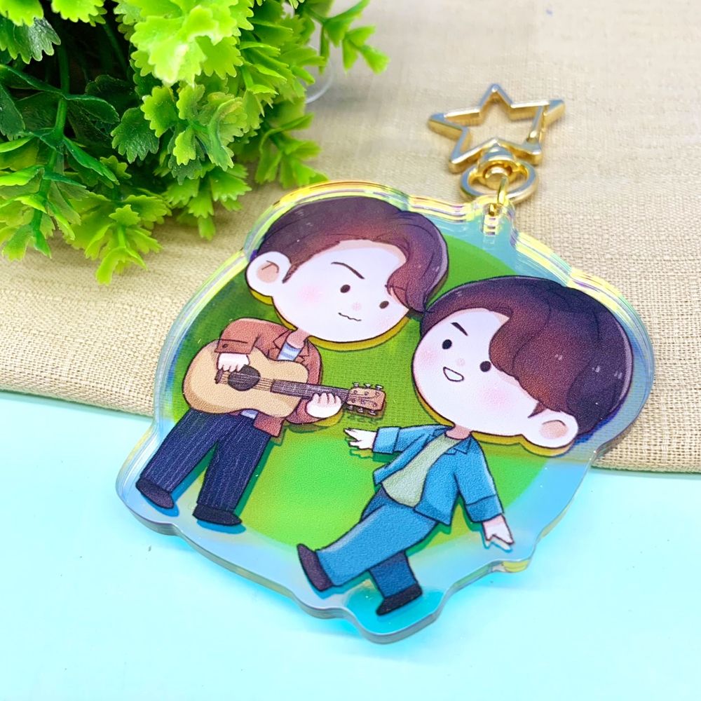 【泰星二創】BrightWin彩虹壓克力鑰匙圈 鑰匙扣 只因我們天生一對 2gether 泰版流星花園