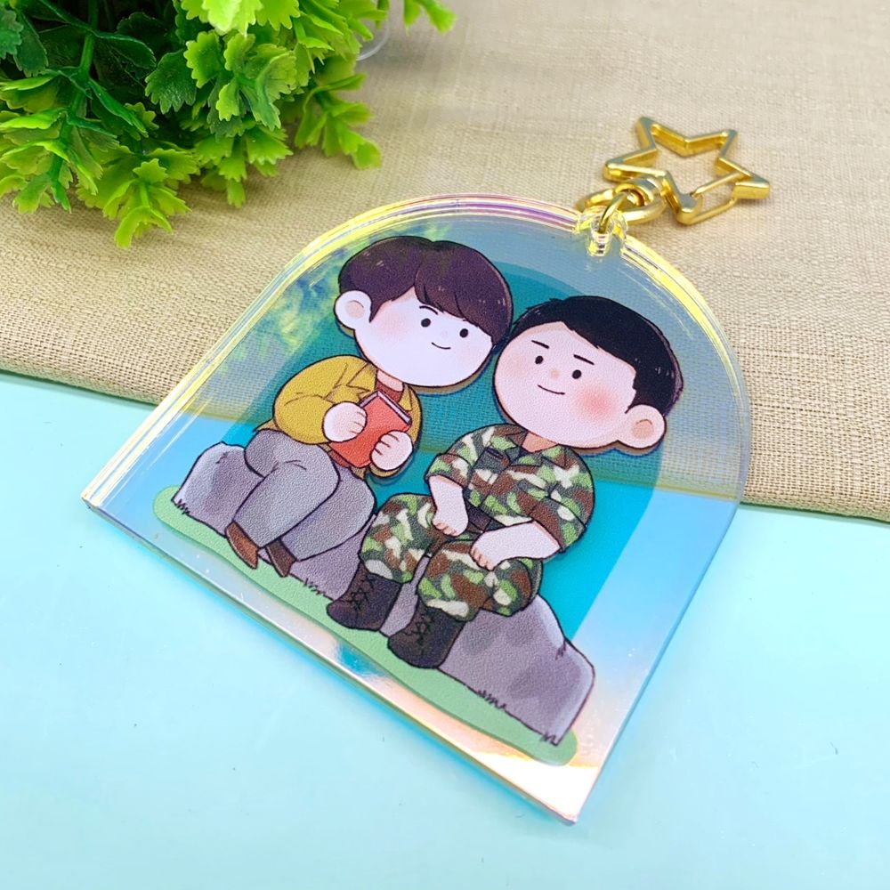 【泰星二創】球咪 彩虹壓克力鑰匙圈 EarthMix 1000stars 邱比特的遺願 泰腐 千星傳說