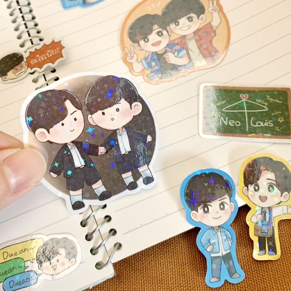 【泰星二創】NeoLouis 閃亮亮貼紙和可愛小卡套組 戀上天空魚 The Eclipse 泰腐