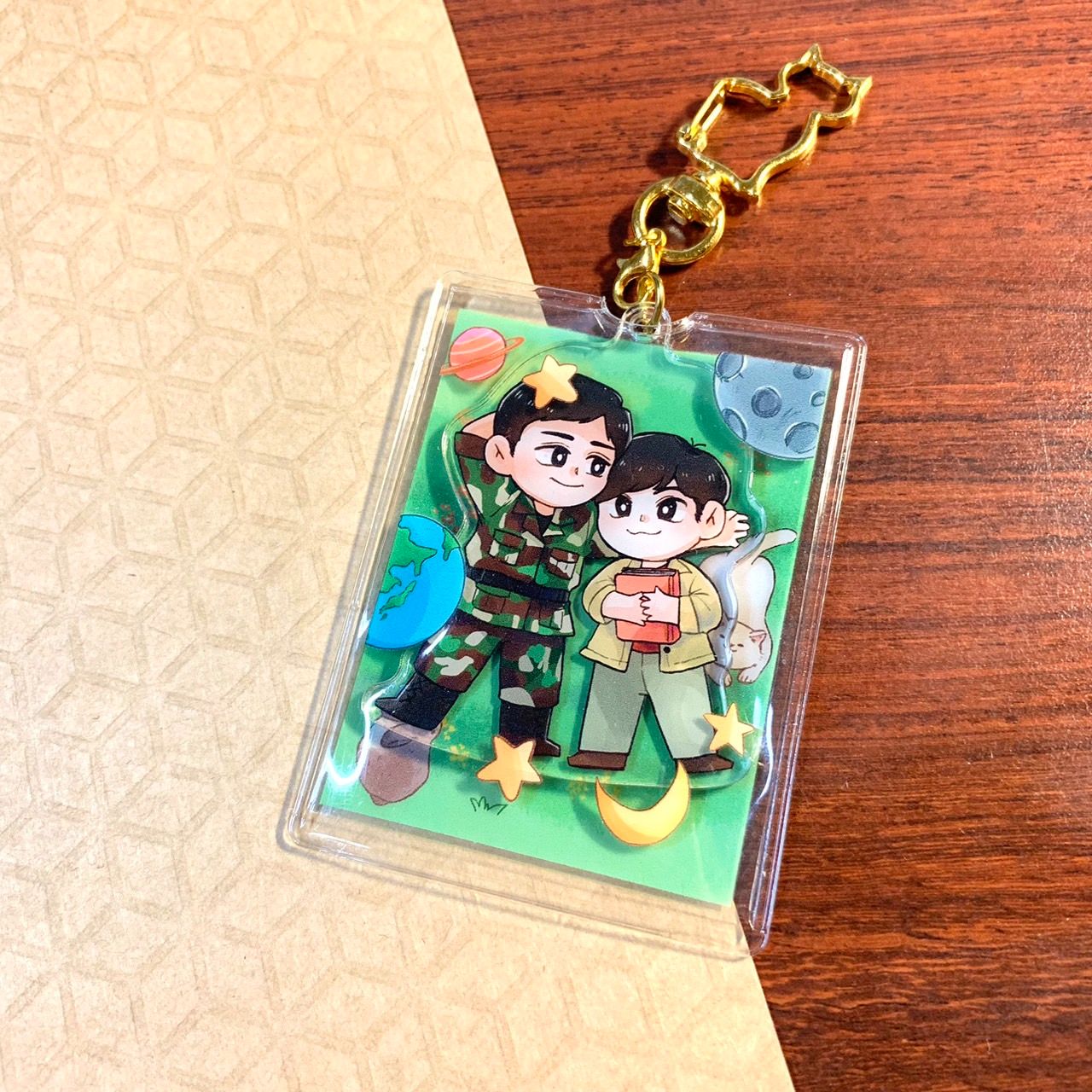 球咪草地看千星晚安套壓克力吊飾 EarthMix