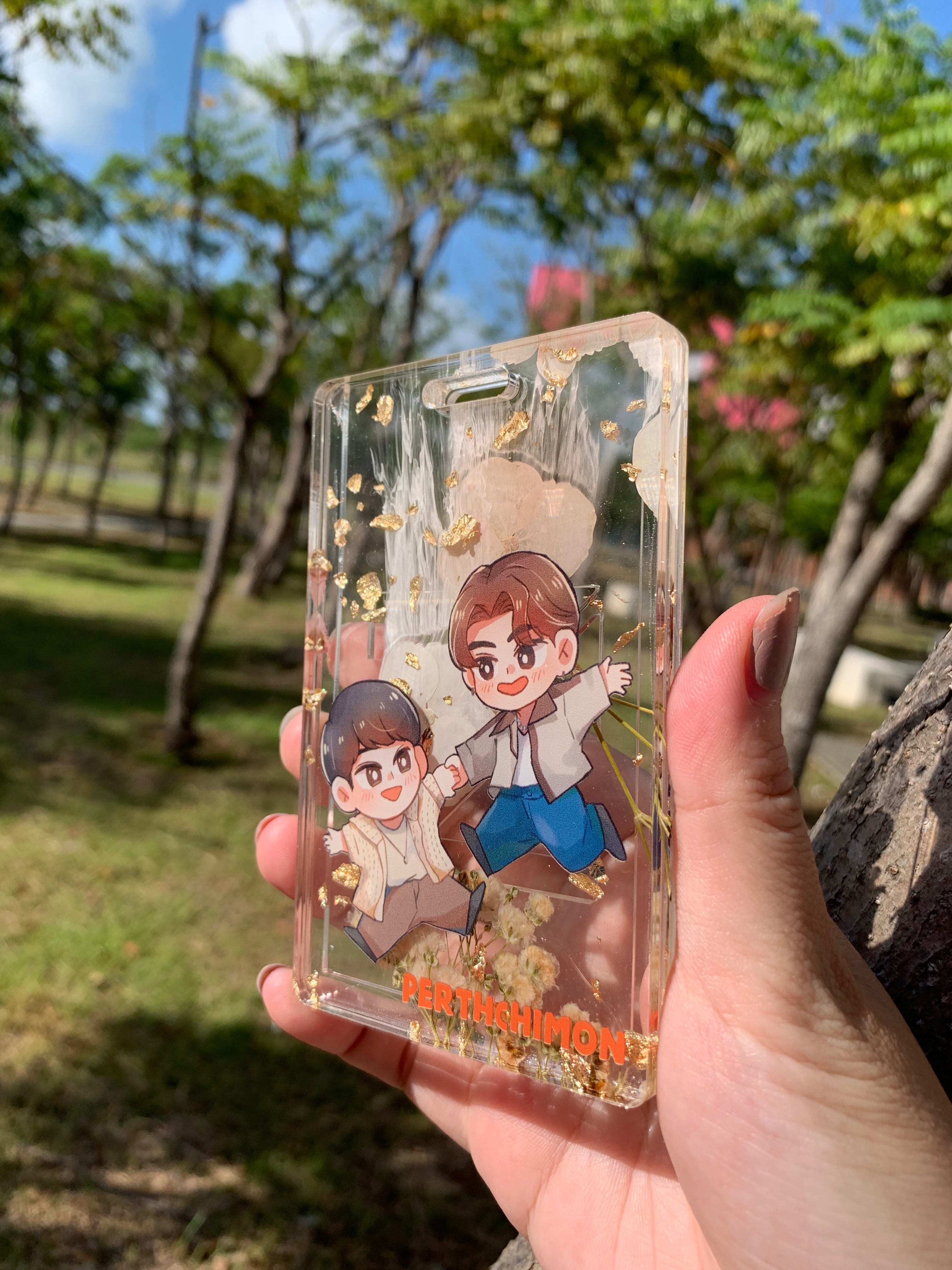 PerthChimon乾燥花壓克力票夾【10/8 12：00開放下單】