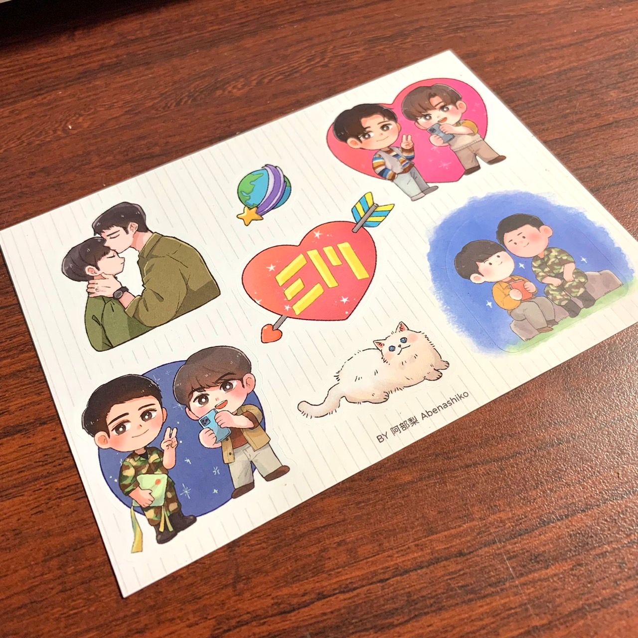 【泰星二創】球咪 霧膜貼紙 EarthMix 1000stars 邱比特的遺願 泰腐 千星傳說