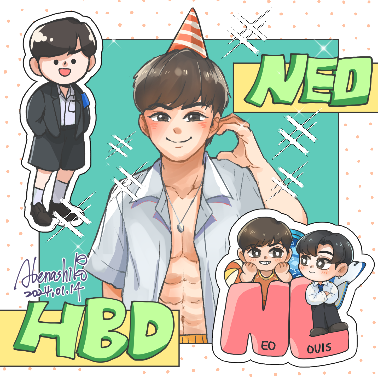 【14：00開放下單】Neo生日應援NL夜光吊飾✨