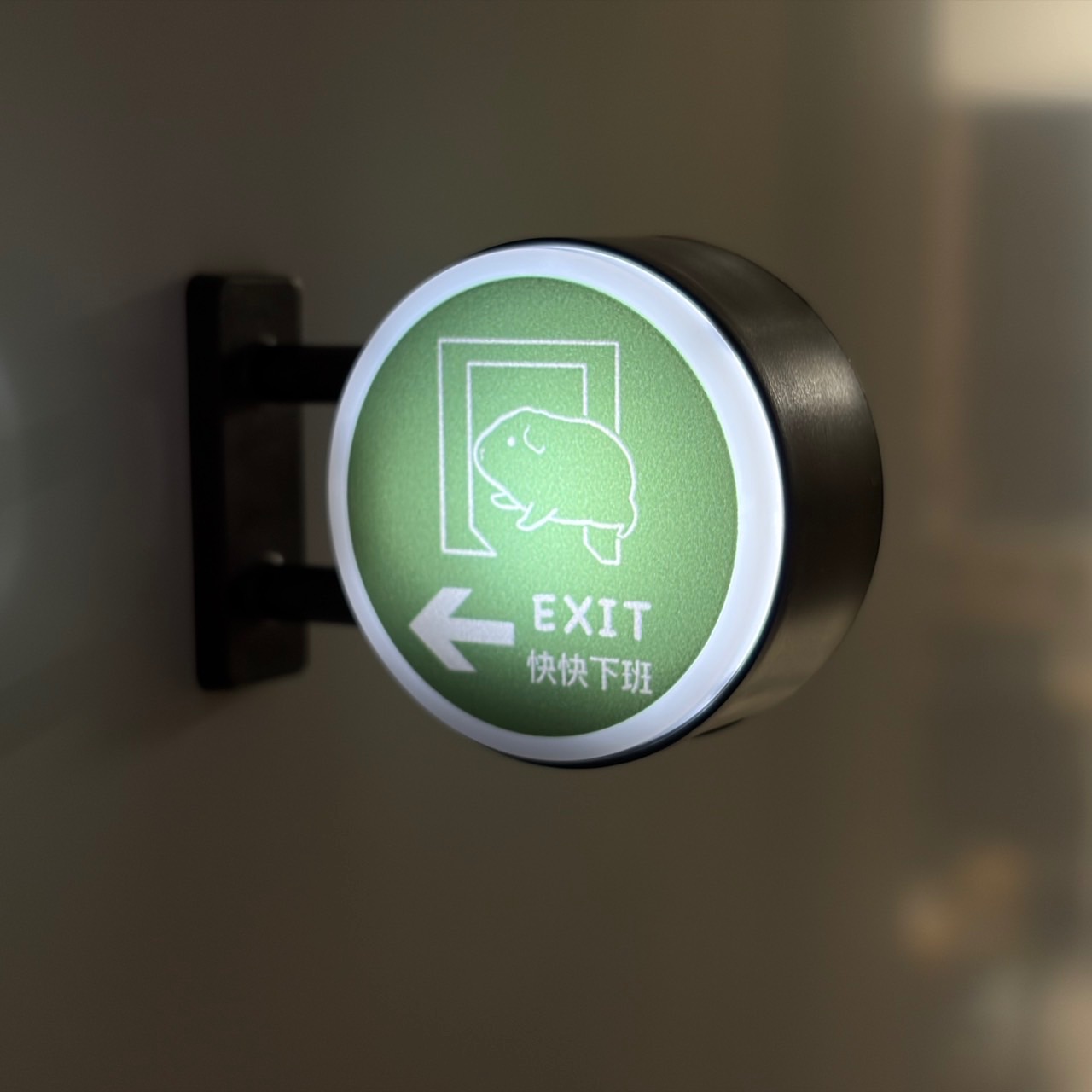 【天竺鼠抵家】 LED 小燈箱磁鐵 雙面不同字