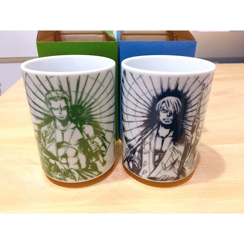 ［日版］海賊王/ 日式茶杯/ 索隆+香吉士/ 兩個一組不拆賣