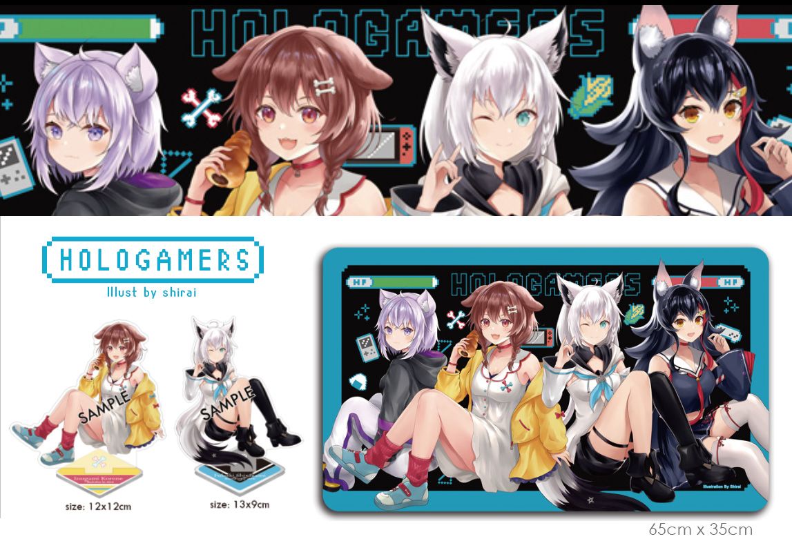 【hololive GAMERS非公式商品】白上フブキ立牌.戌神 ころね