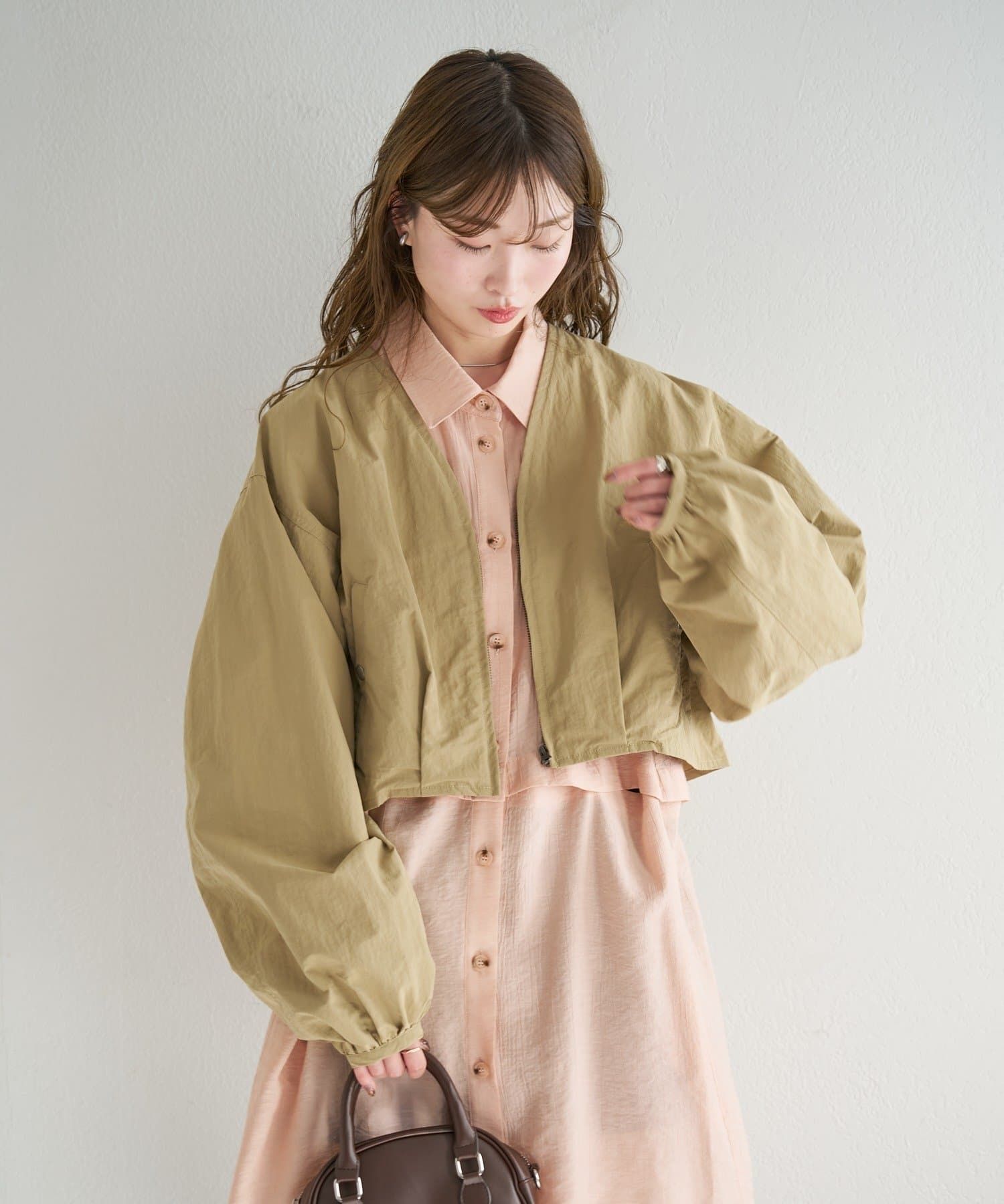 2978 尼龍無領短上衣