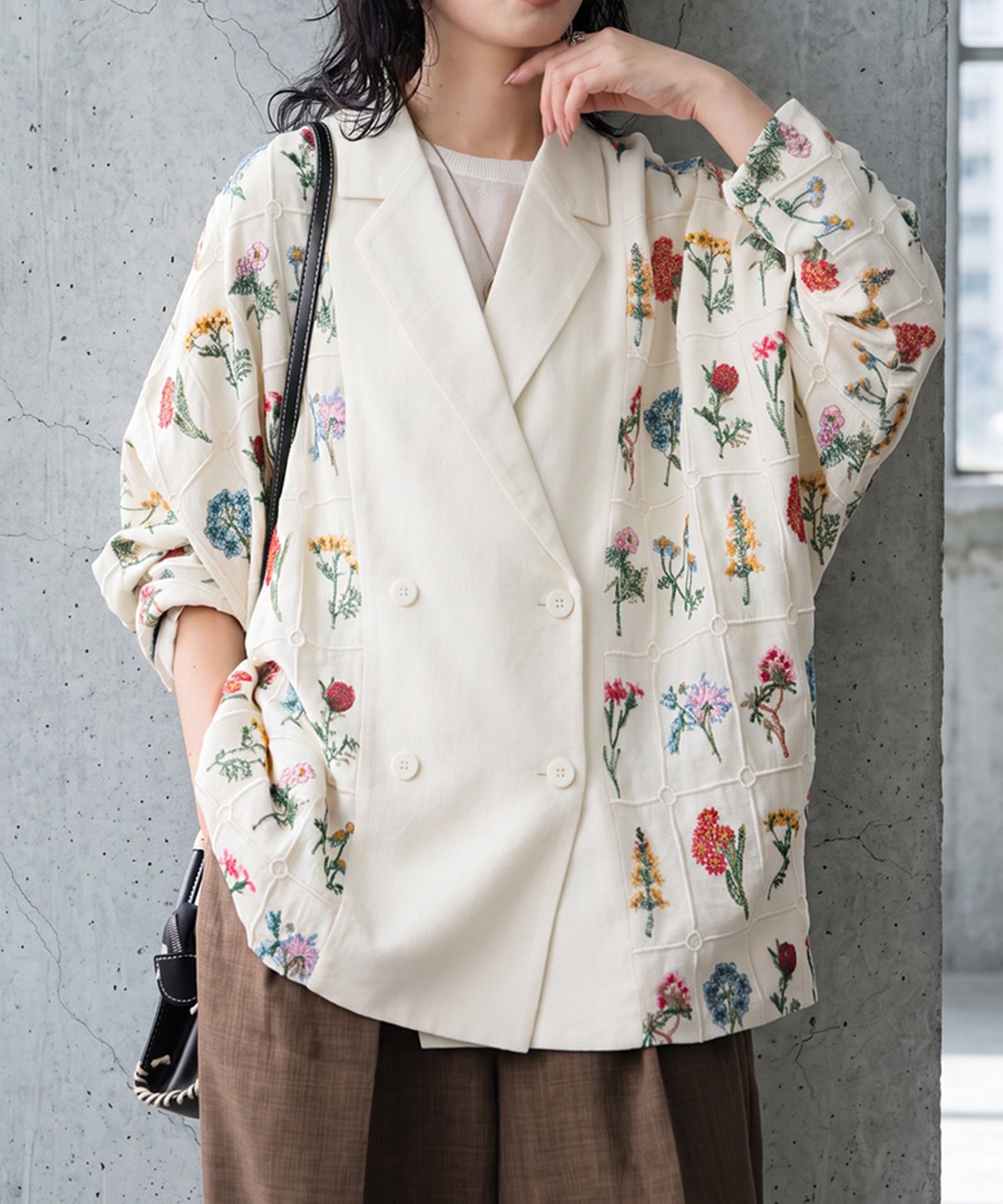 3622 花卉刺繡夾克