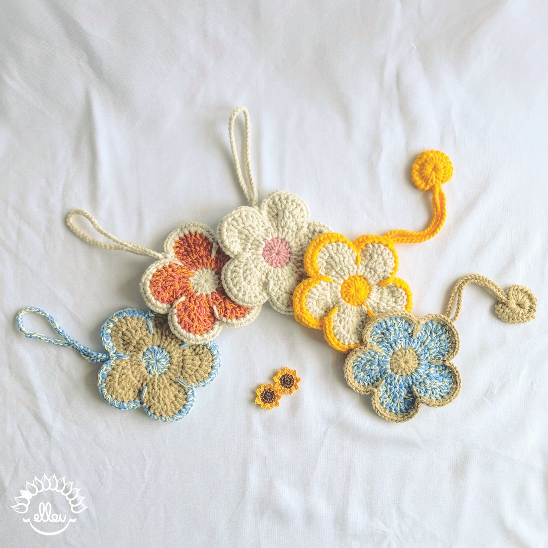 🌻 朵朵鑰匙包（葉子提帶）