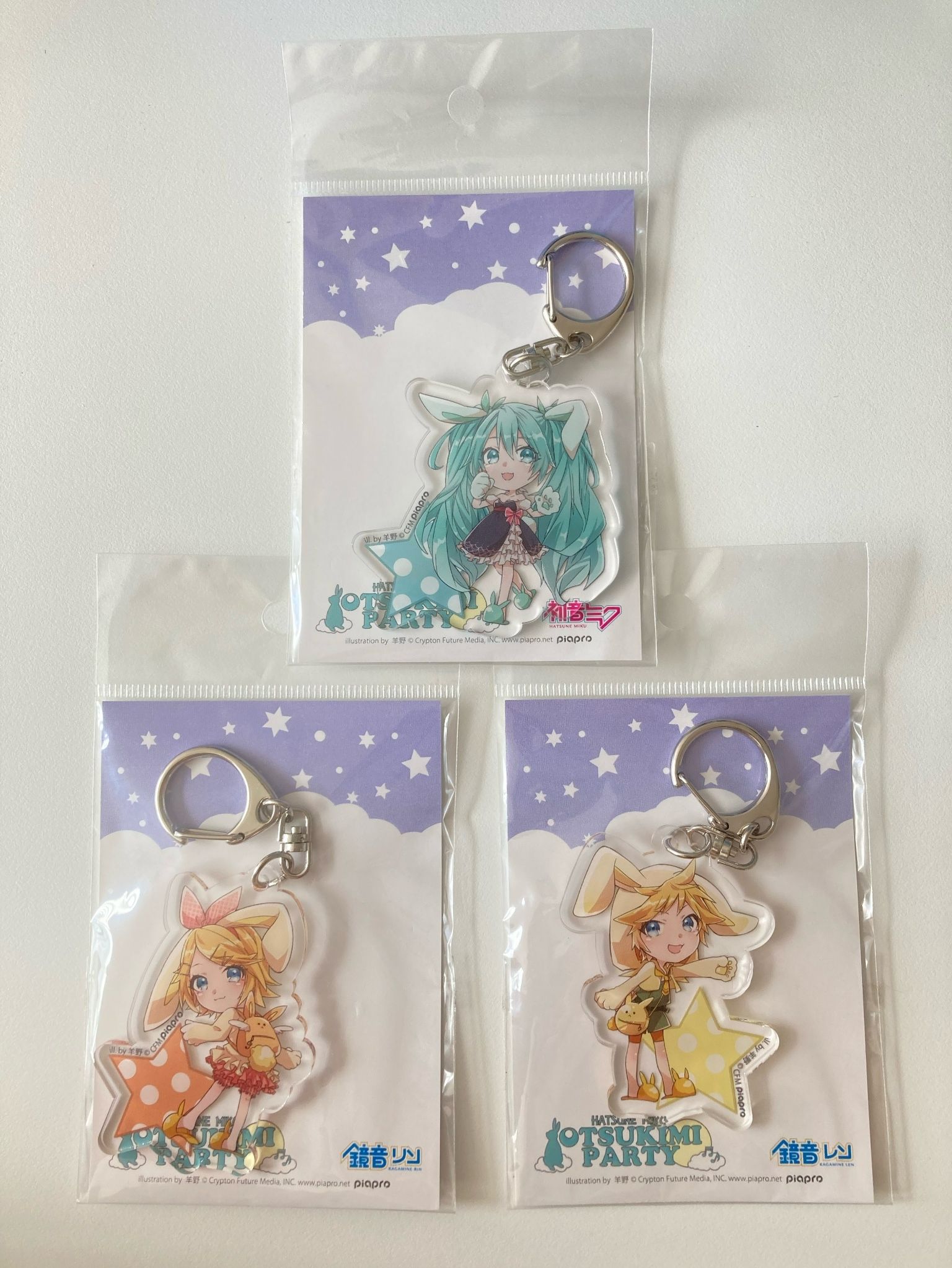 初音賞月party壓克力吊飾