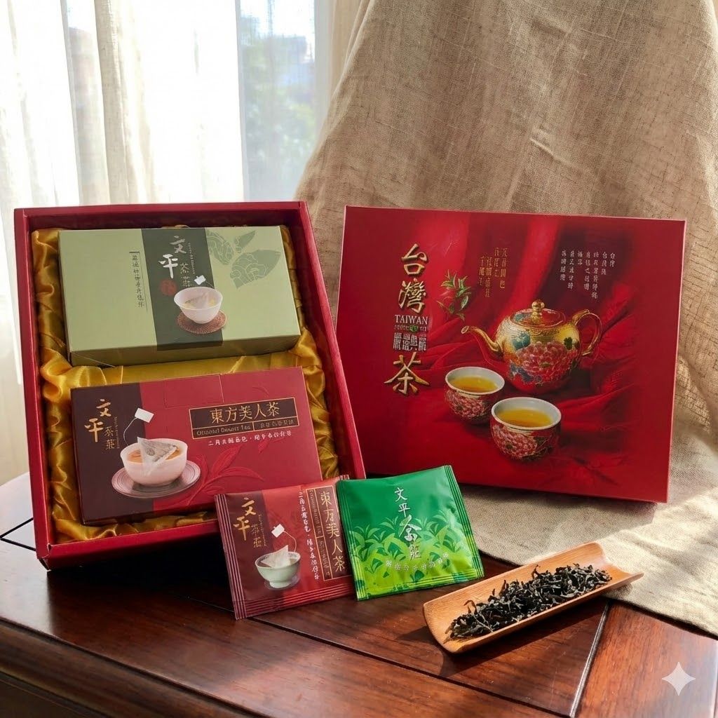 「文平茶園」坪林|原片三角立體茶包禮盒組|伴水禮|交換禮物|公司送禮|佳節送禮|冷泡熱泡適宜