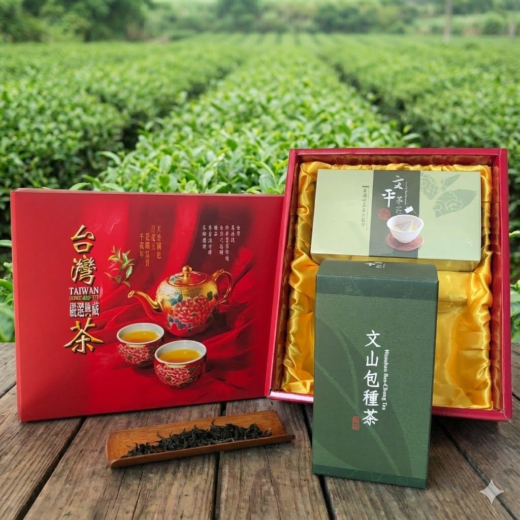 文山包種茶搭配包種三角立體茶包組禮盒