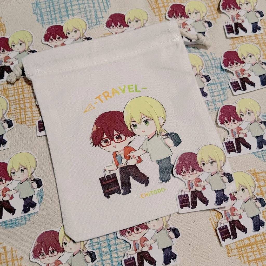 千藤  束口袋+磨砂貼紙組