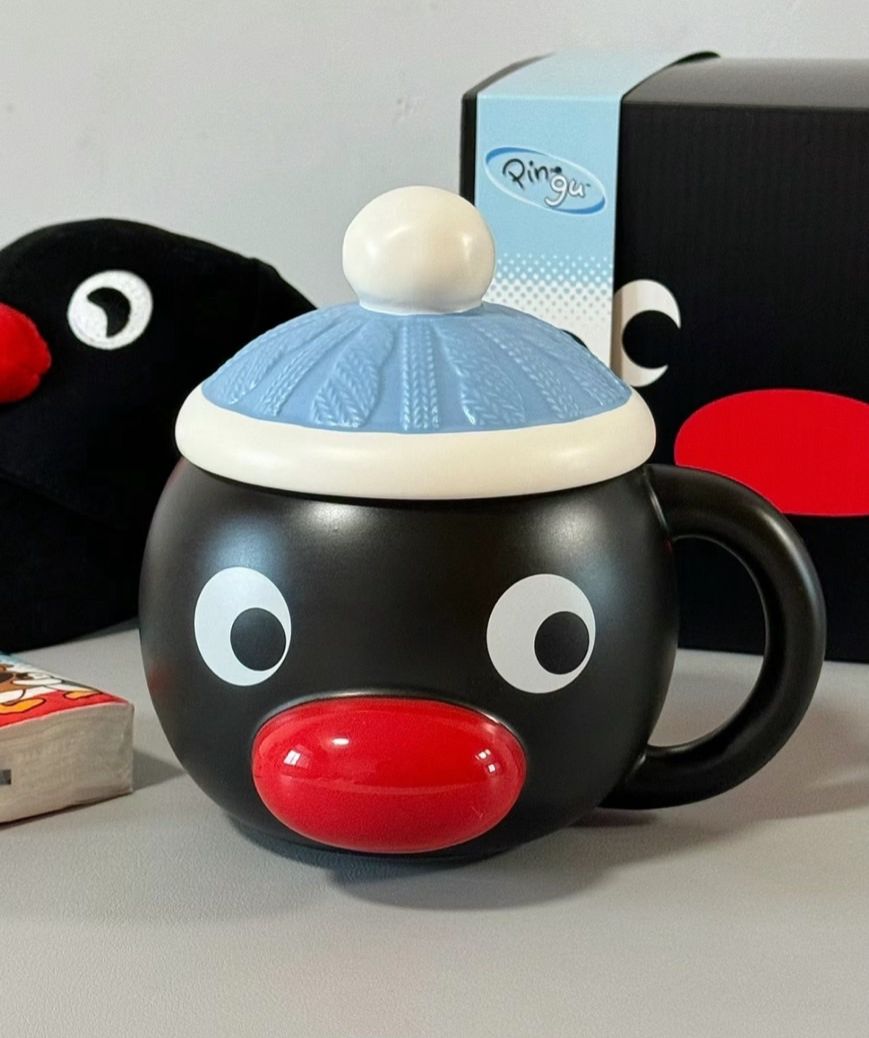 ＜預購＞正 版 授權 P I N G U 陶 瓷 馬  克 杯 900ml