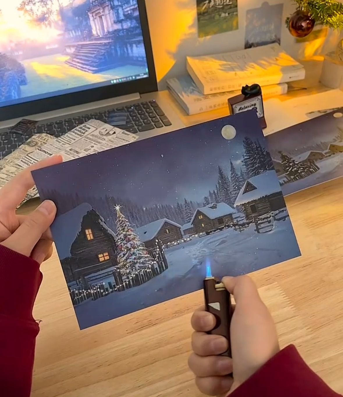 ＜現貨＞溫變聖誕賀卡