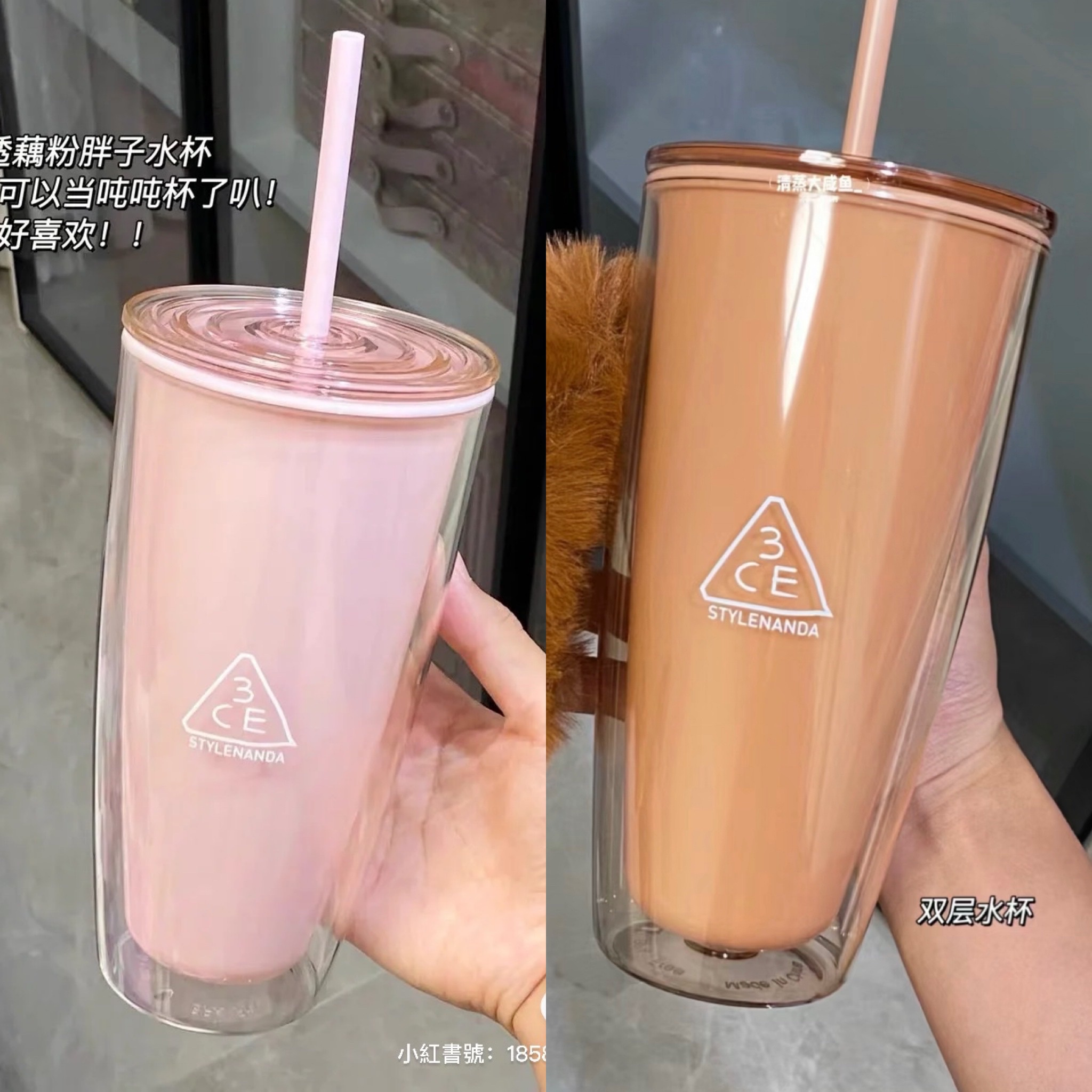 現貨🔥3CE棕色雙層冷水杯（兩色）