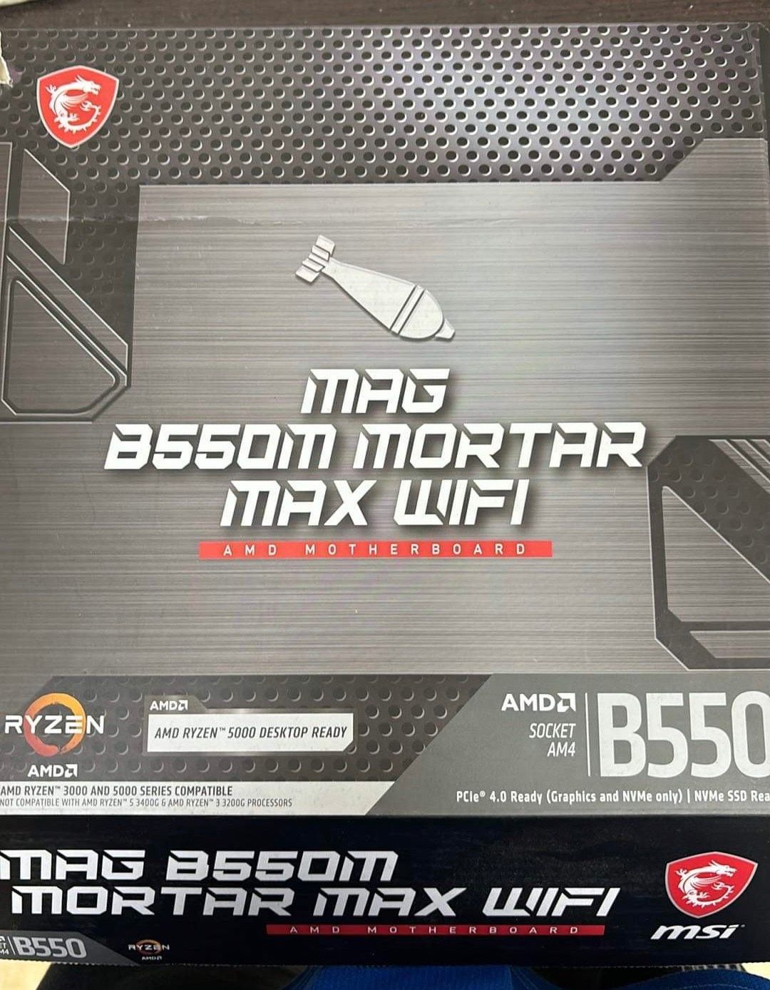 MSI 微星 MAG B550M MORTAR MAX WIFI AM4（M-ATX/5年保內）（LINE:黃耀徹下標）