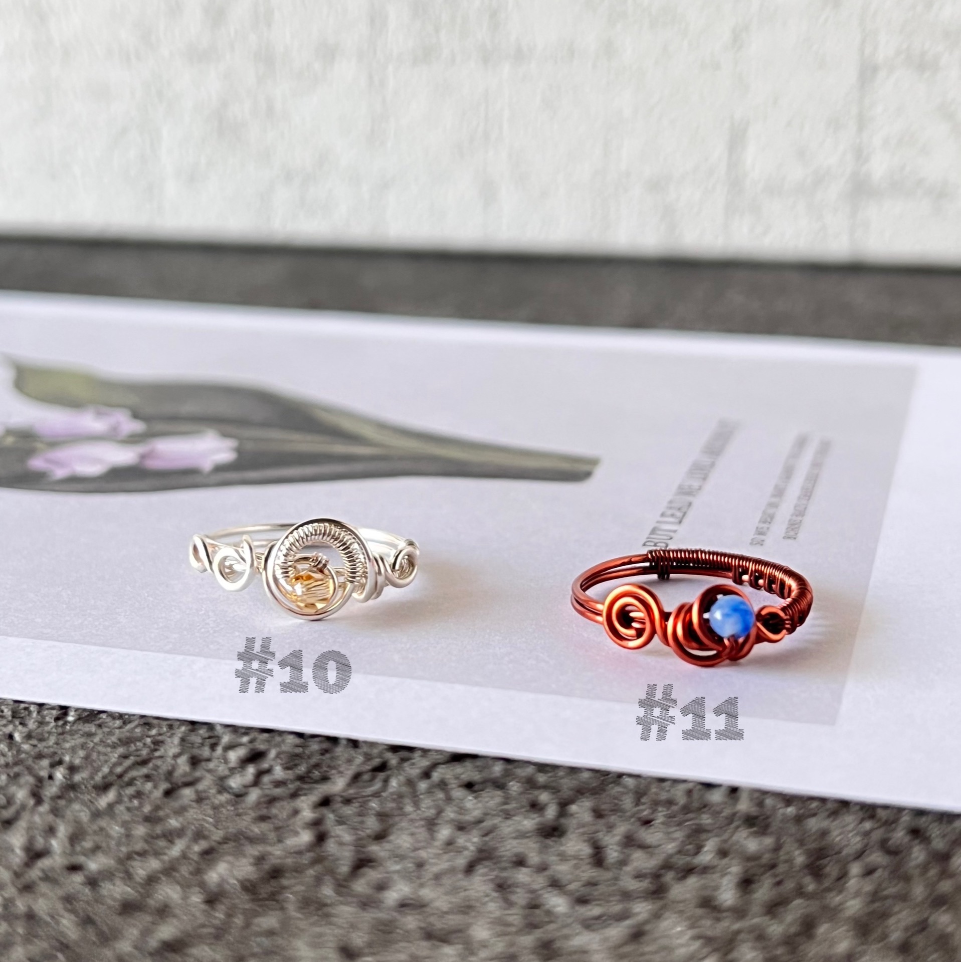 多色銅線編織戒指/國際圍