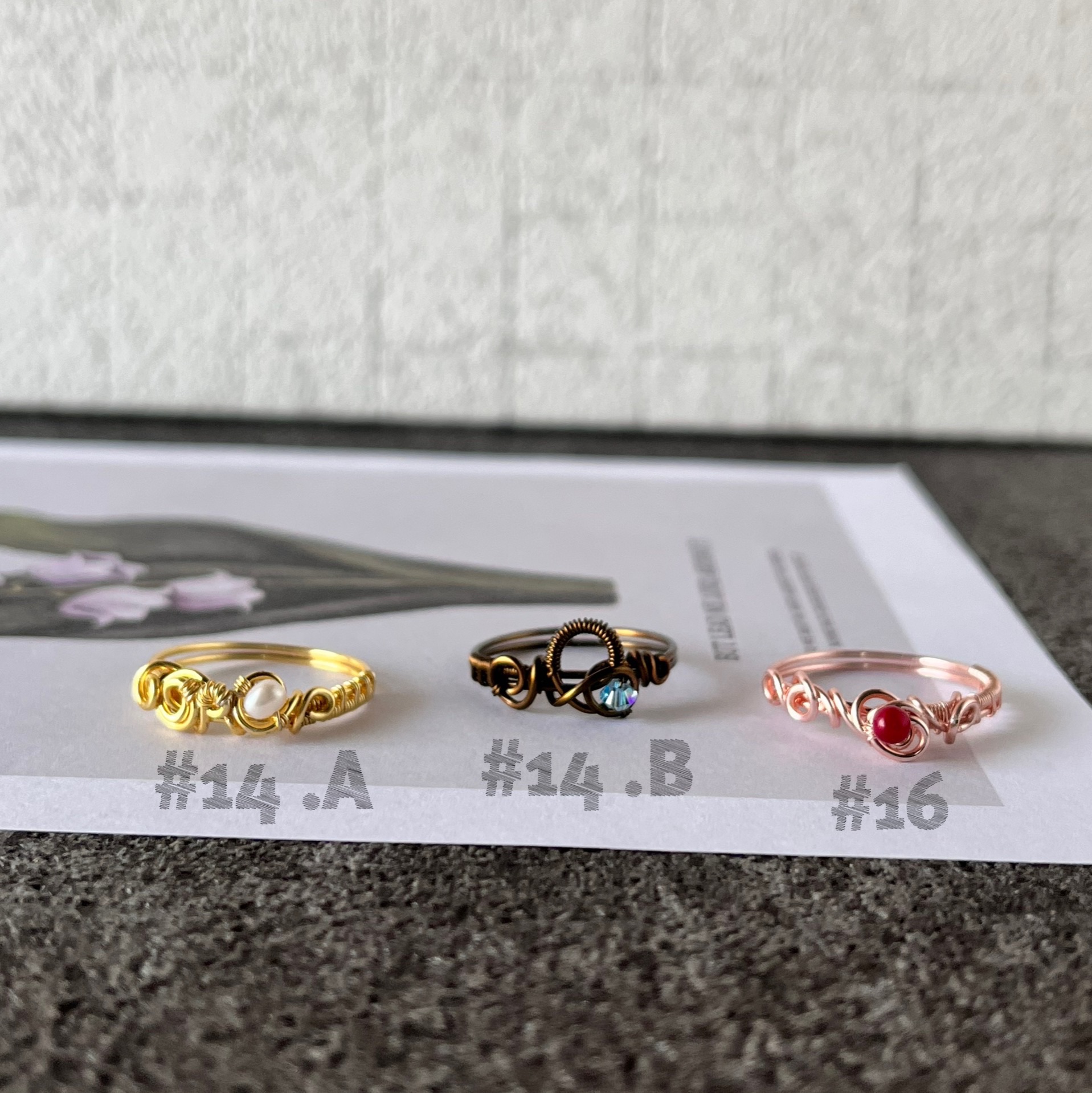 多色銅線編織戒指/國際圍