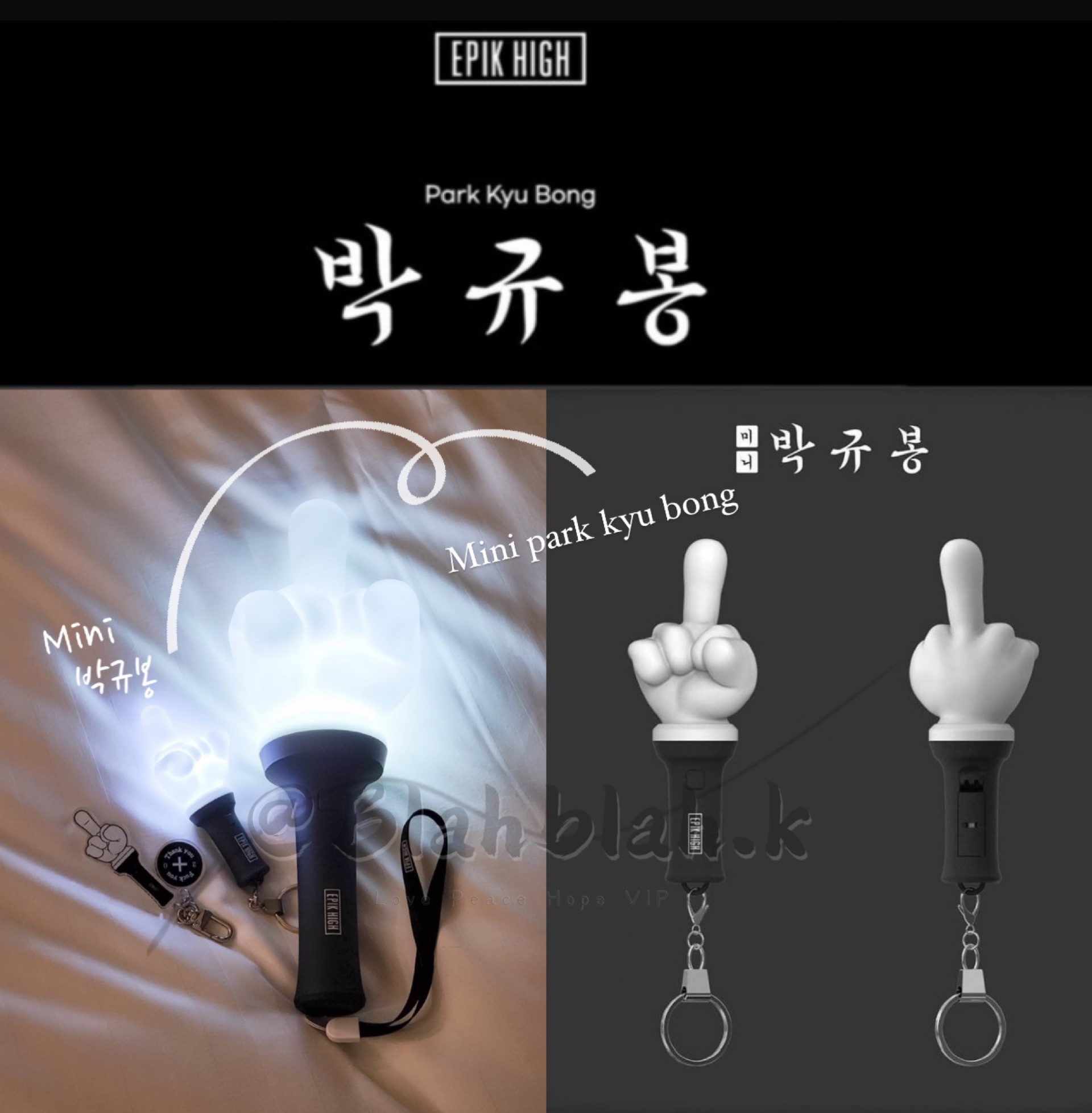 Epik High mini park kyu bong 박규봉 朴圭奉 迷你手燈吊飾