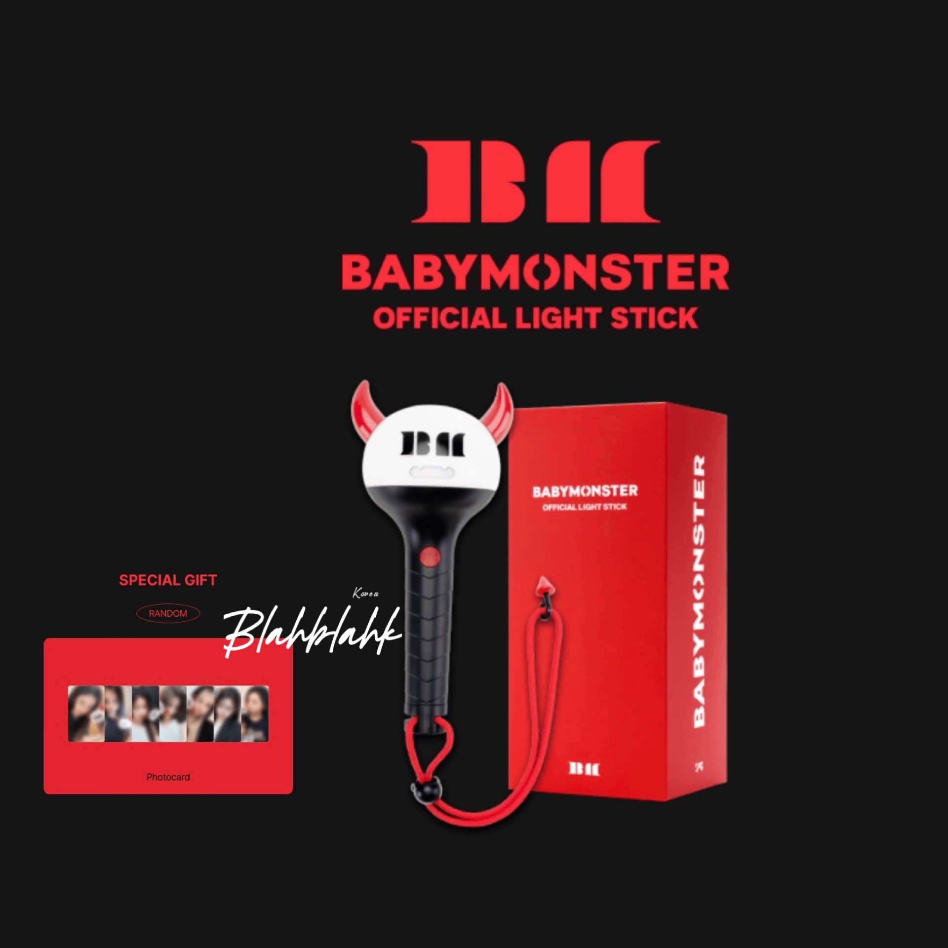 BABYMONSTER 官方應援手燈 寶怪 含特典小卡