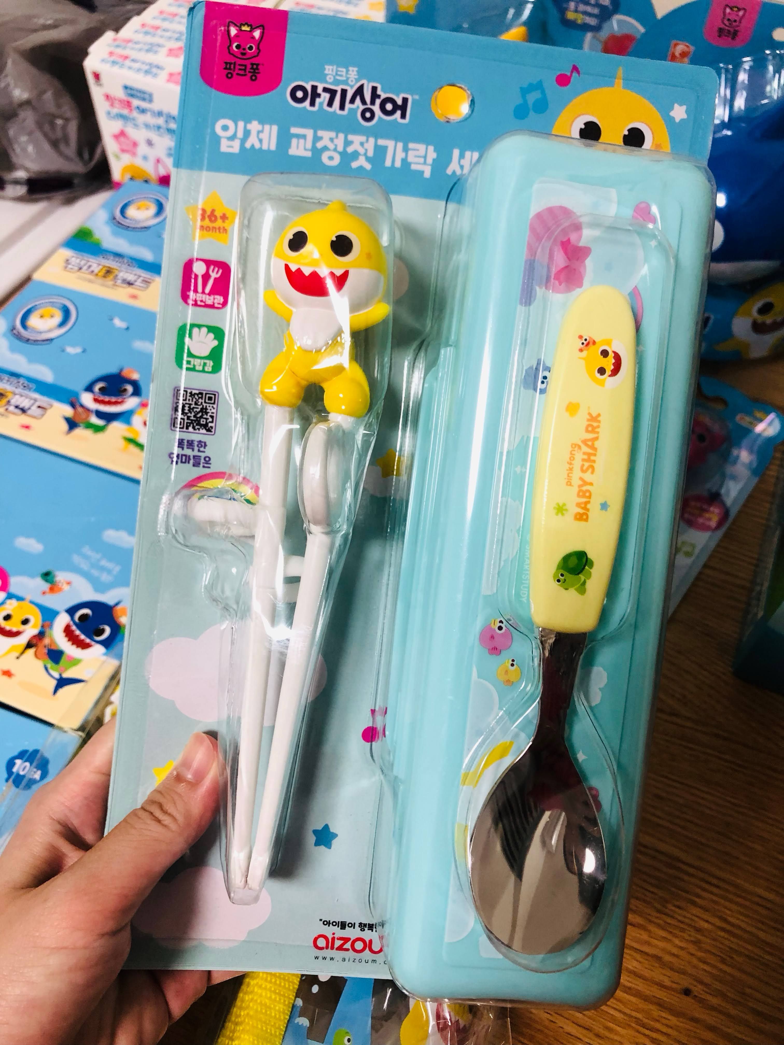 鯊魚寶寶湯匙筷子收納盒