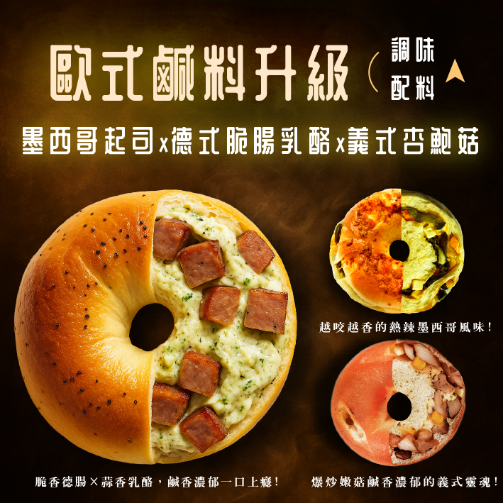 歐式鹹料貝果
