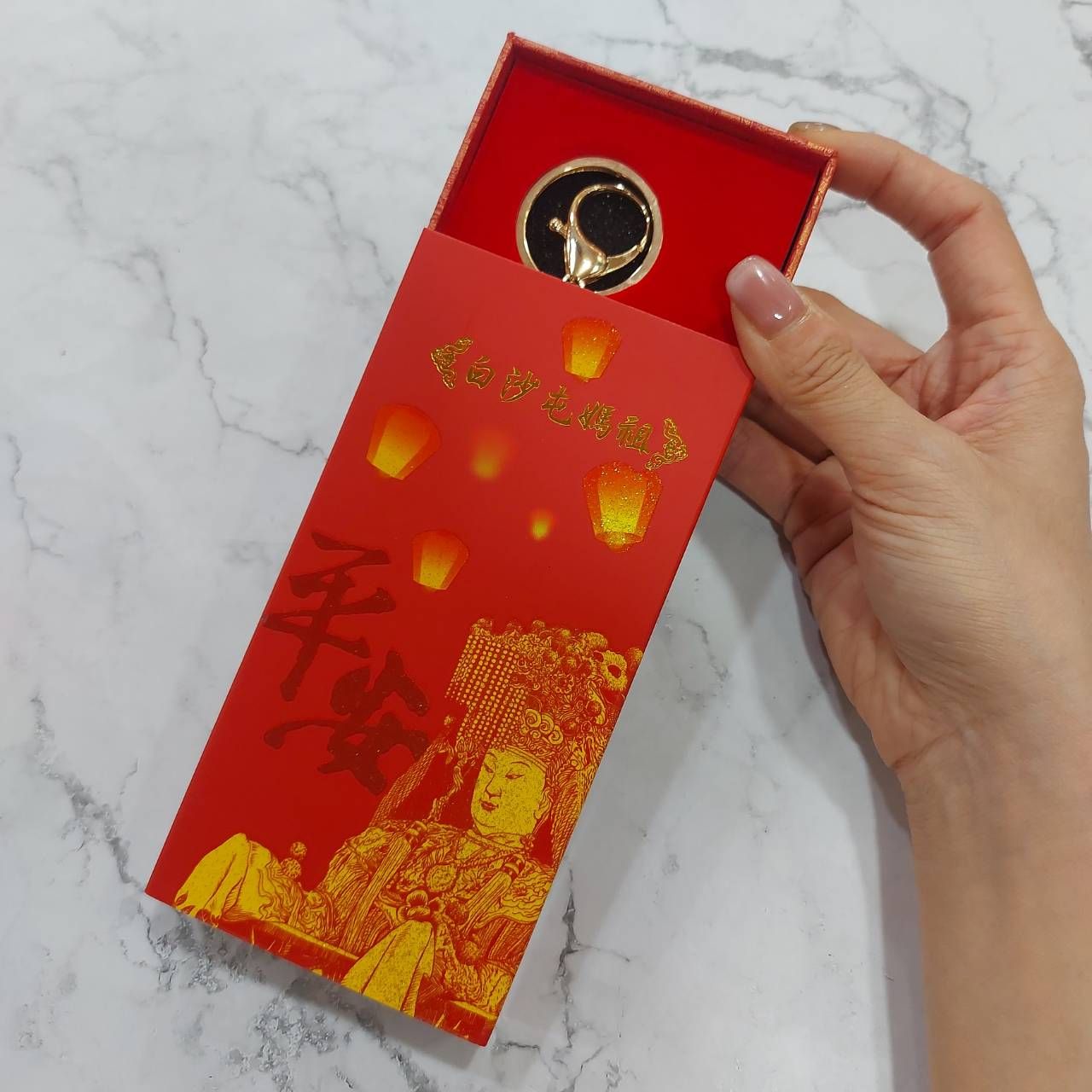 媽祖立體黃金吊飾