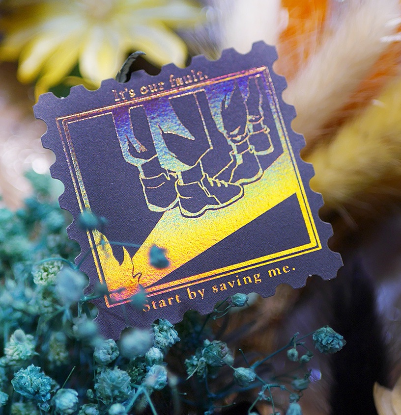 143燙橘彩虹郵票貼紙