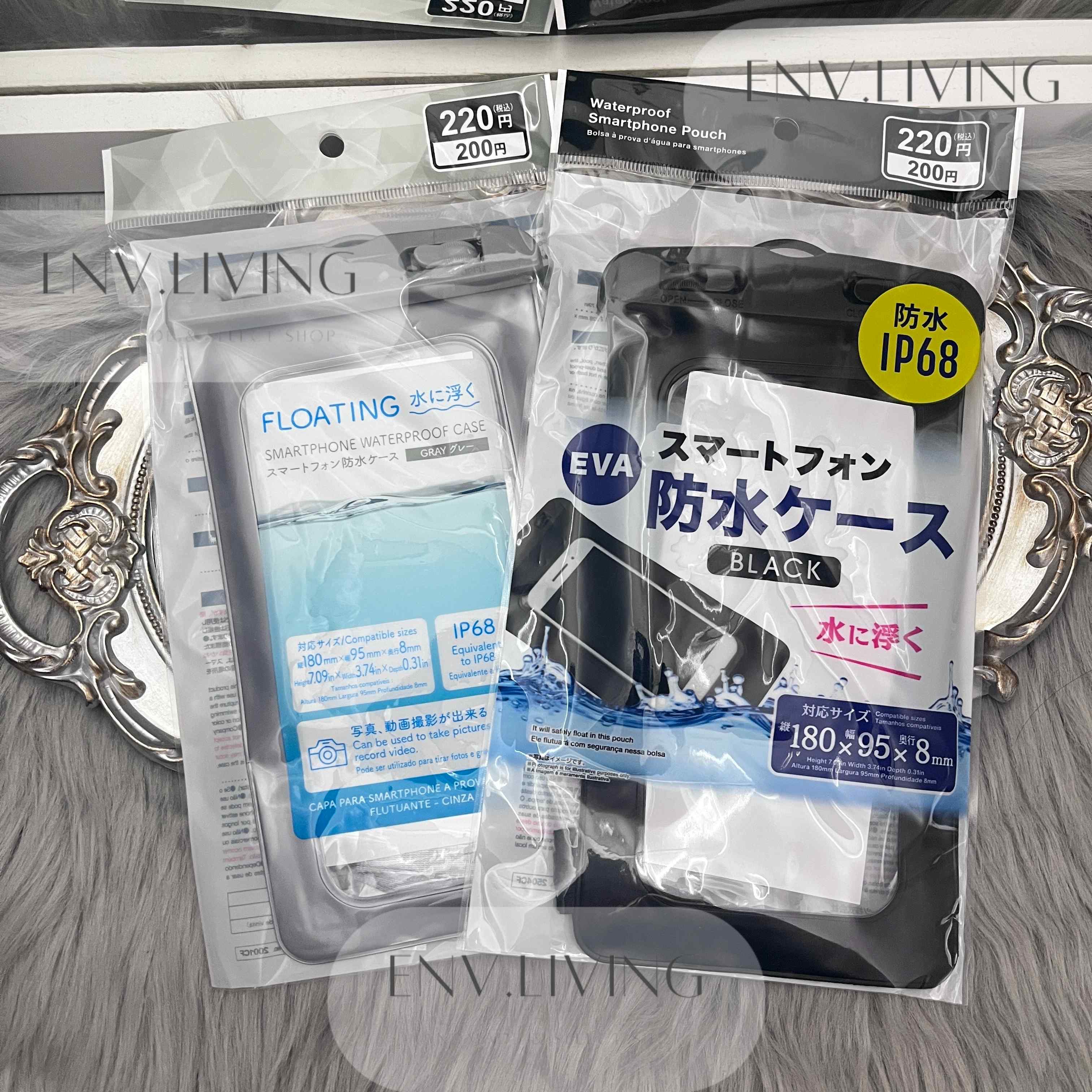 【Env.jp】🇯🇵現貨 日本大創 漂浮手機防水袋 IP68 手機防水袋 防水手機套 手機防水套 防水手機袋 手機防