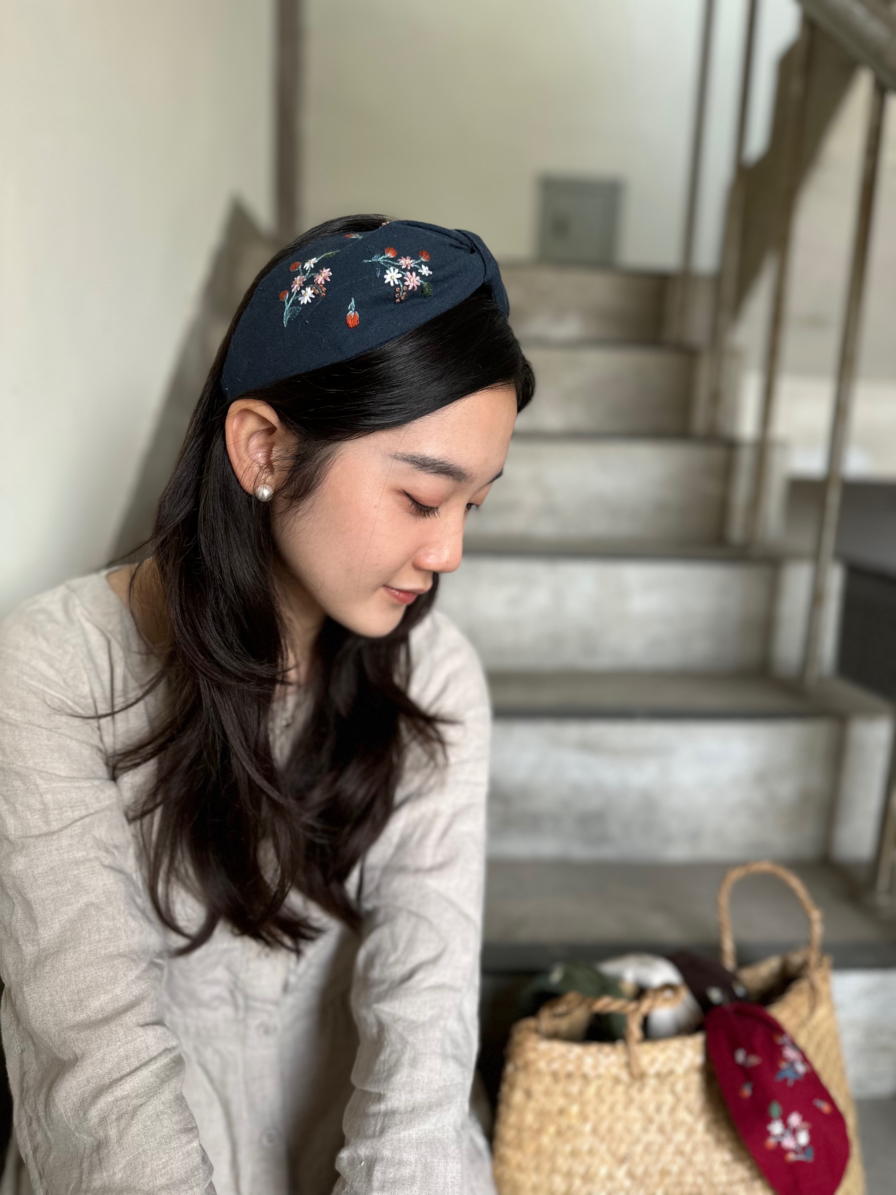 手刺繡髮箍｜花卉款式