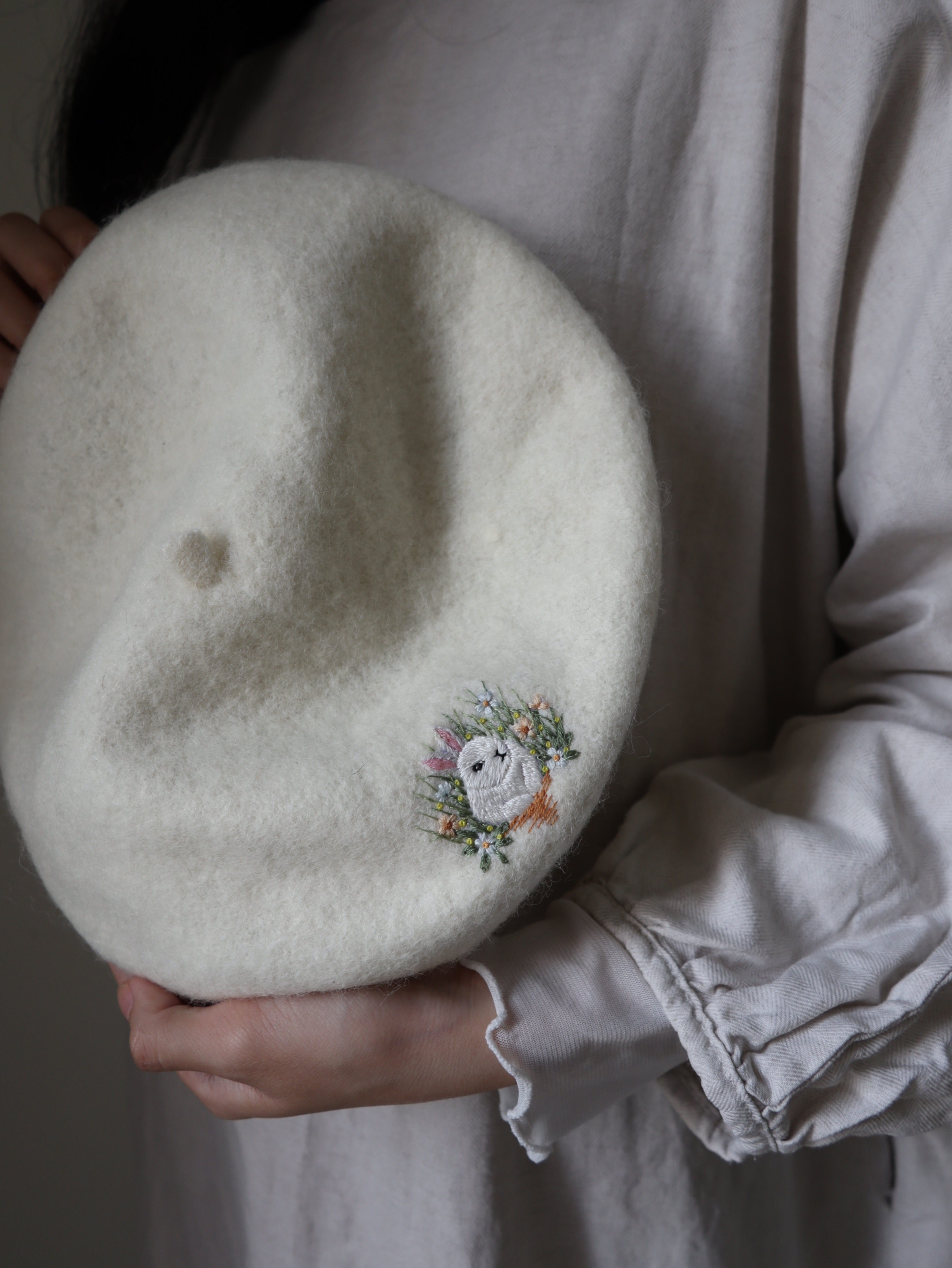 動物系列手刺繡羊毛帽｜現貨