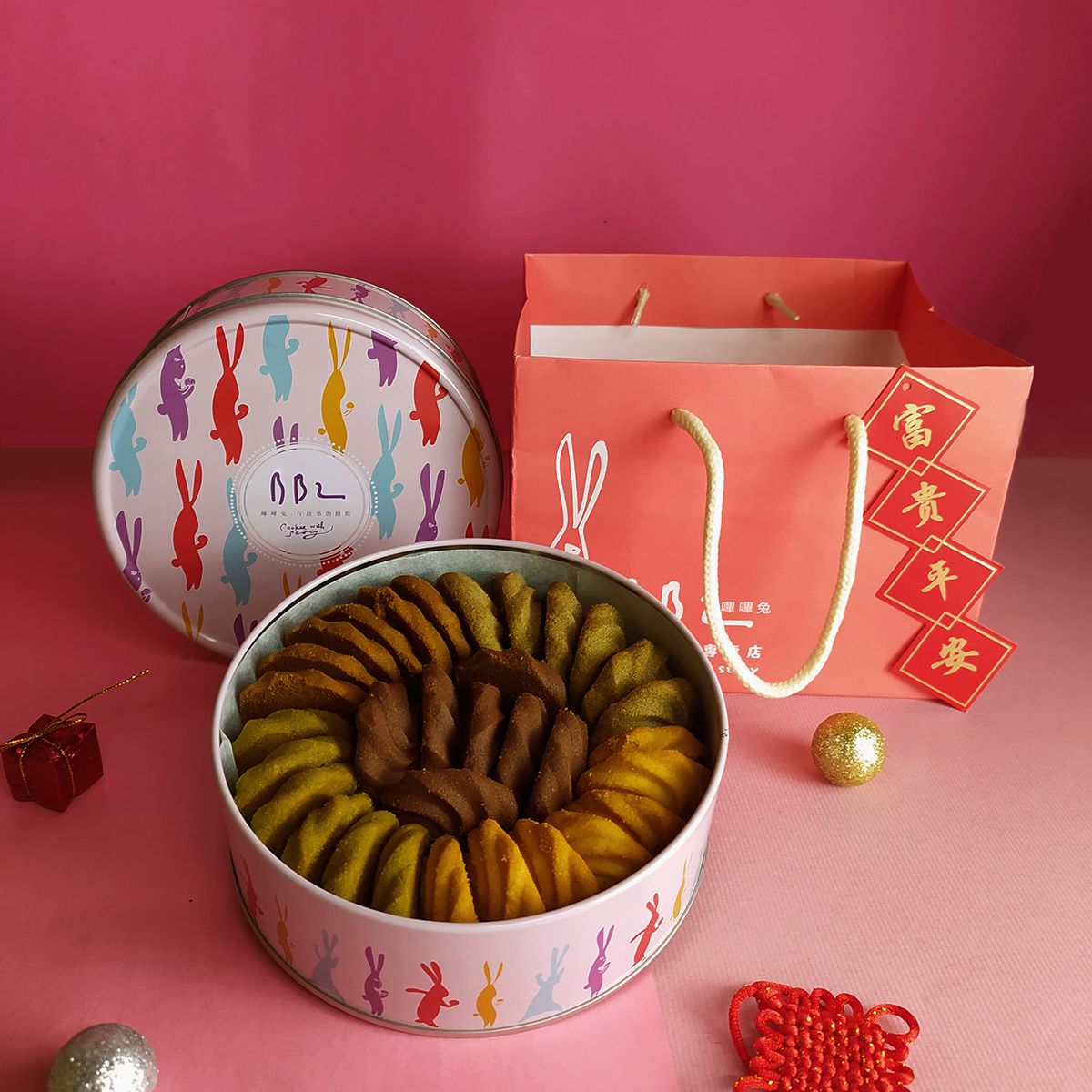 圓鐵盒曲奇餅乾 多種口味曲奇餅 手工餅乾 自選口味請備註