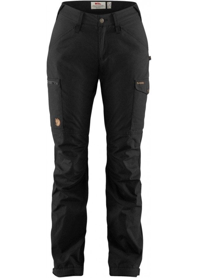 Fjallraven Keb Trousers Curved G1000 女款彈性長褲黑色