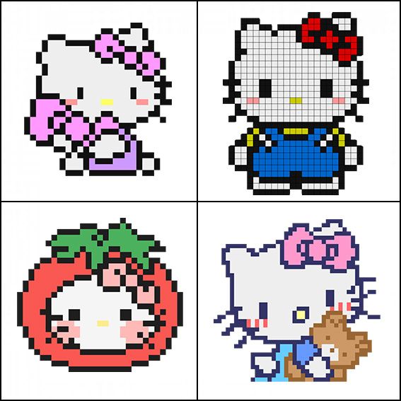 HELLO Kitty系列-4款材料包 平面拼豆   手工、手做 DIY