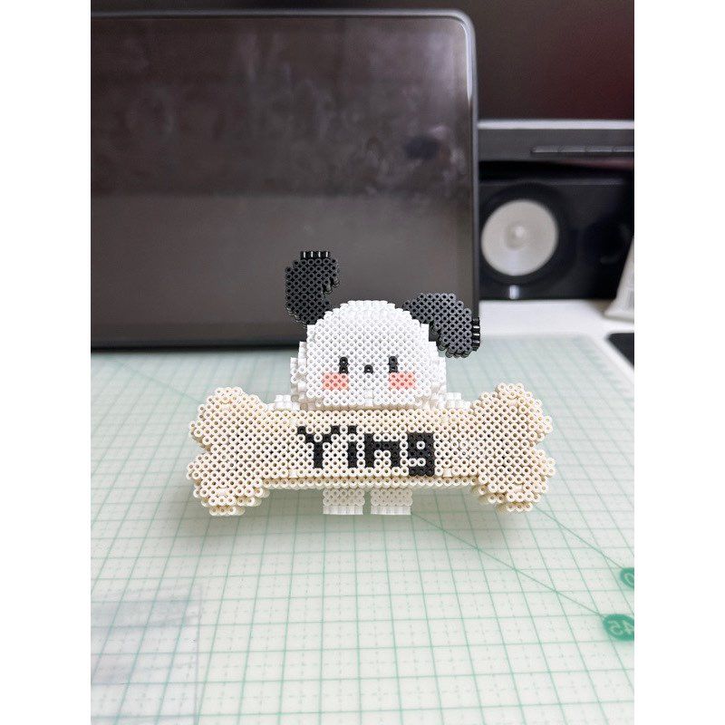 拼豆成品 名牌訂製 雙面名牌 電話、手機號碼牌