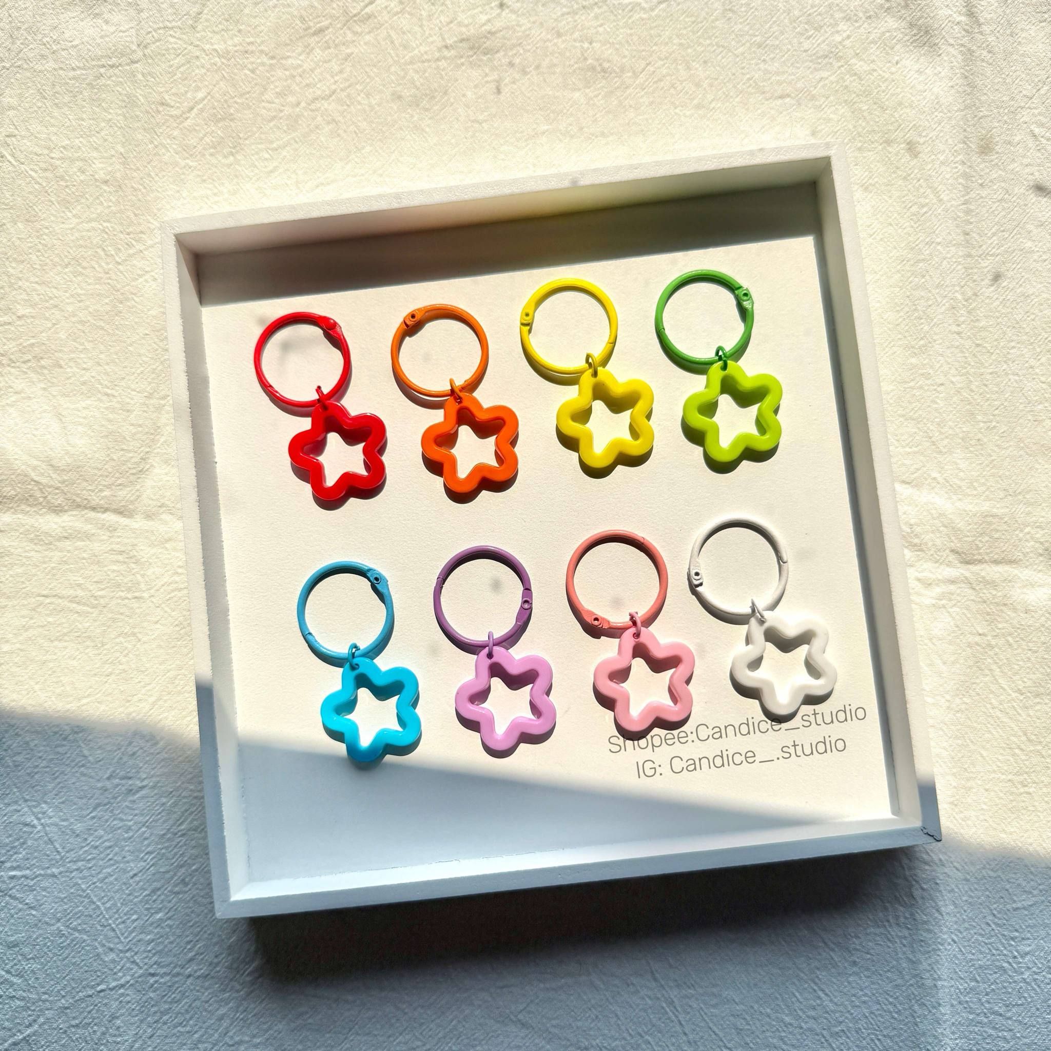 星星鑰匙圈 8色 扣環