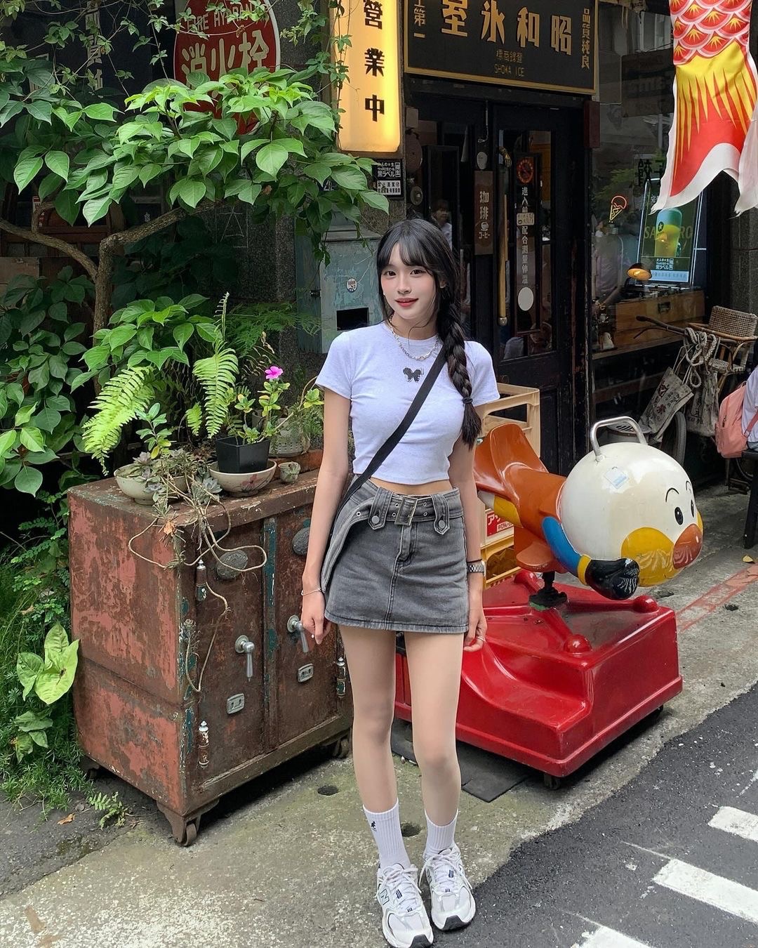 曈曈♡Y2K復古腰帶包臀牛仔裙#有安全褲