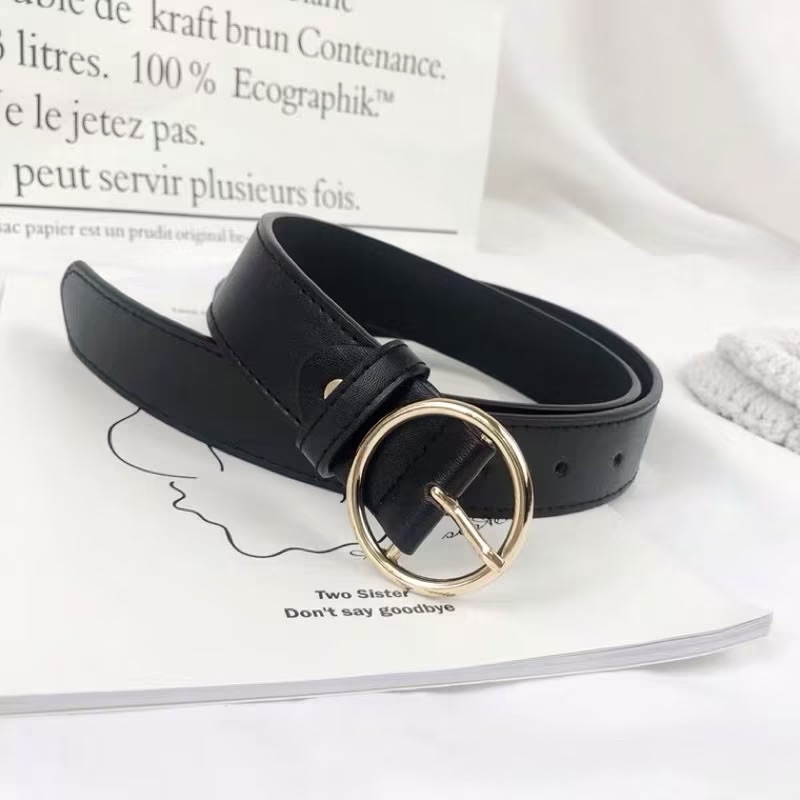 簡約百搭圓環車線設計皮帶