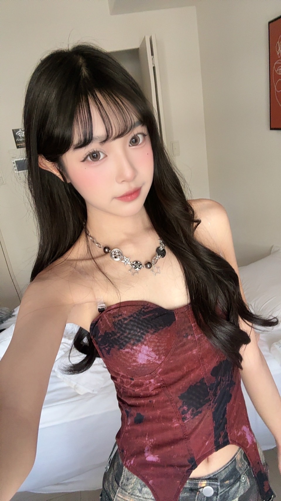 星星鈕扣金屬項鍊