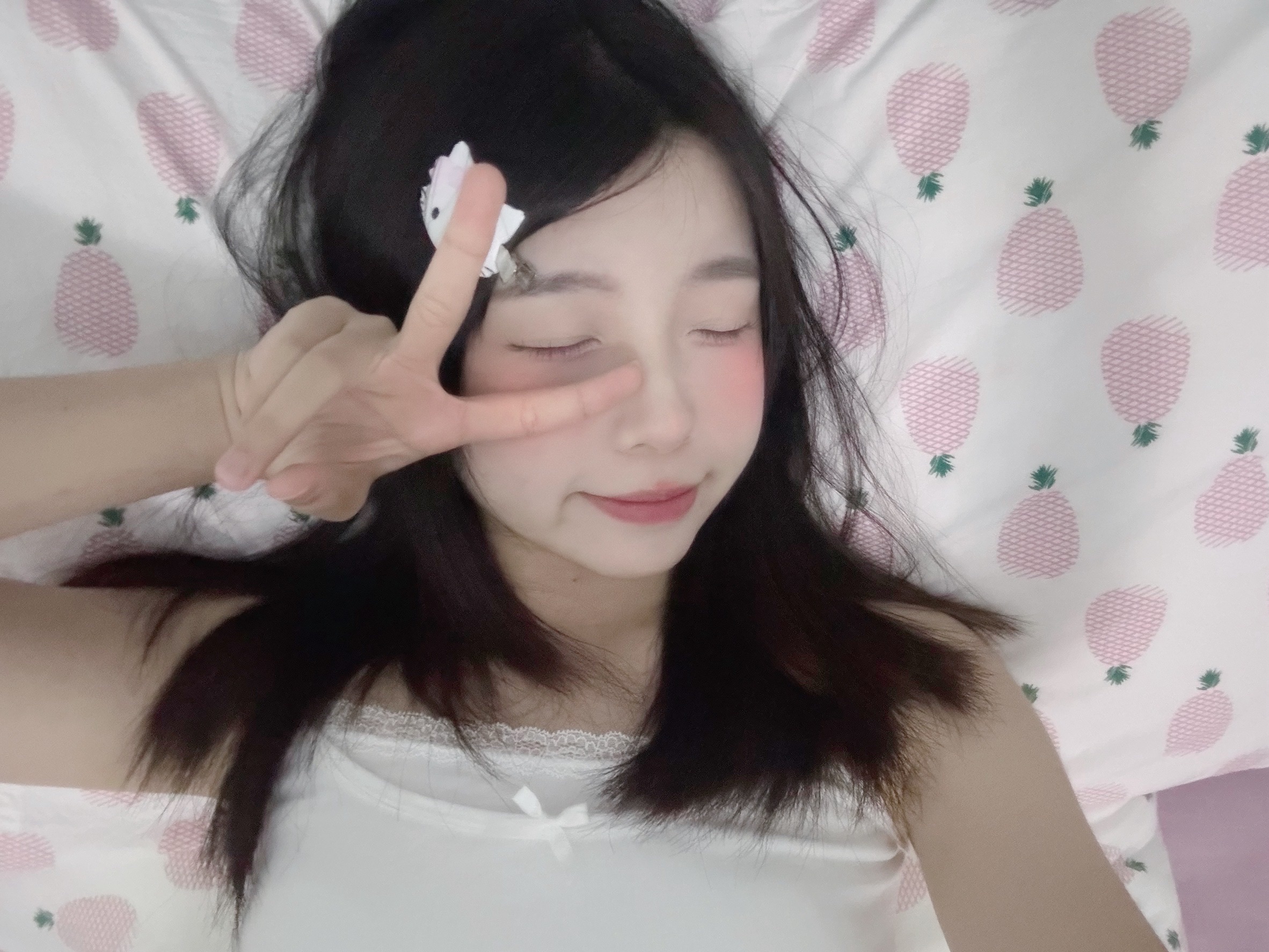 采婕♡假兩件蕾絲內搭蝴蝶結bra top胸墊背心