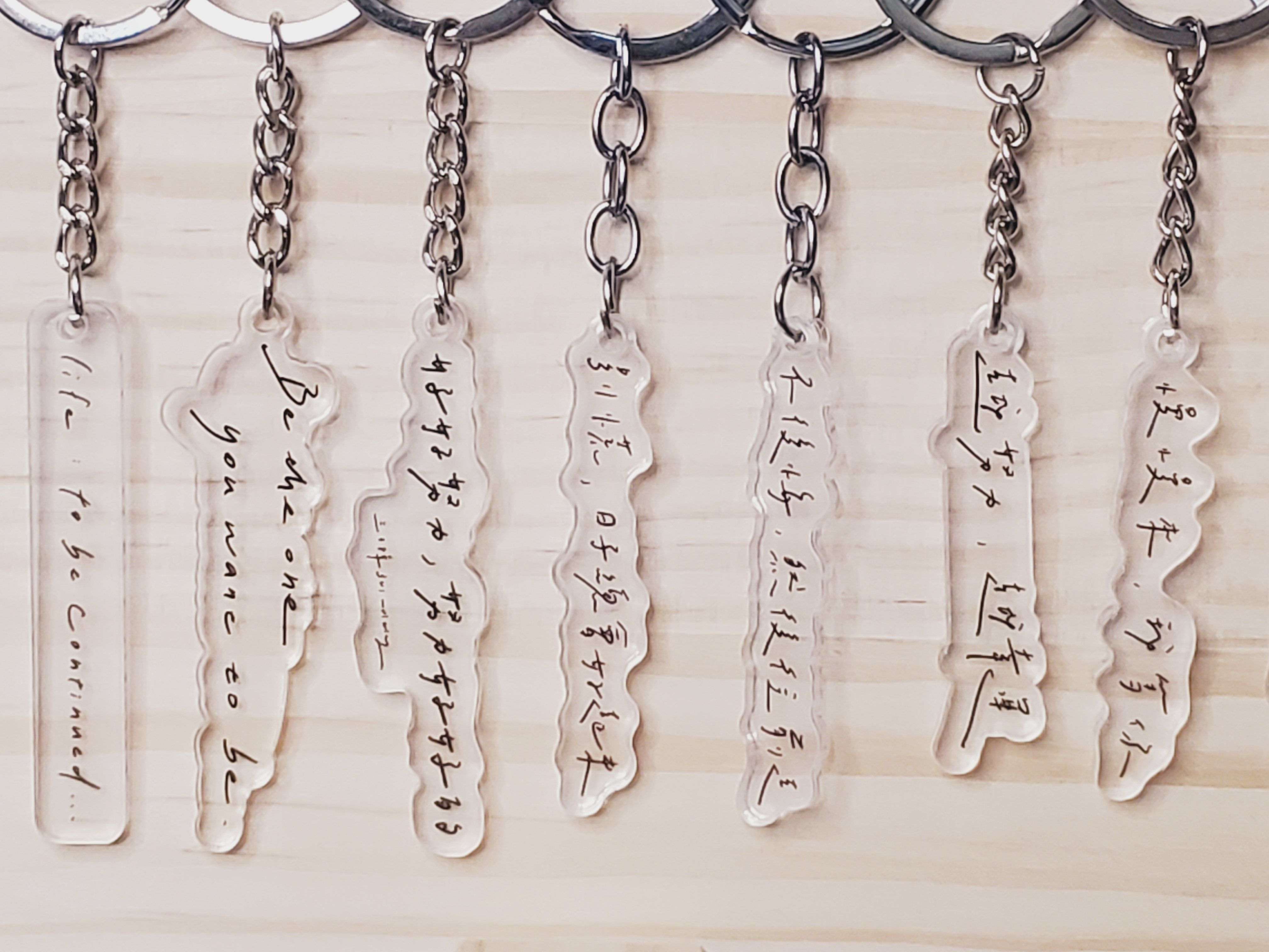 三日揖-壓克力語錄吊飾