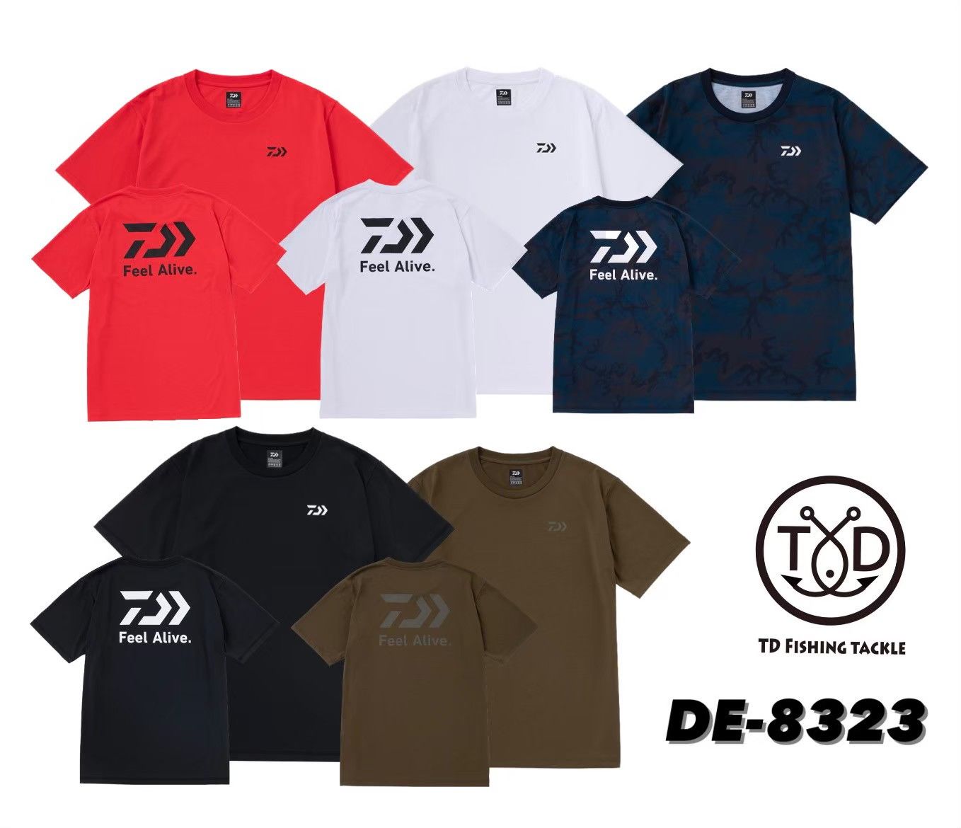 【 DAIWA DE-8323 吸水速乾 LOGO短T 】
