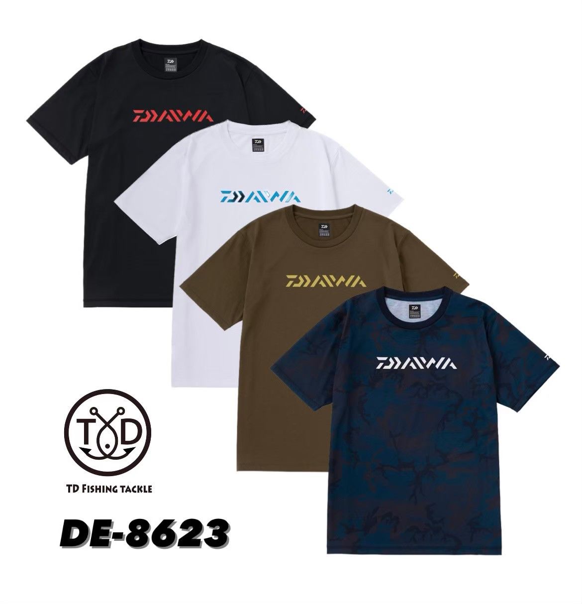 【 DAIWA  DE-8623 吸水速乾LOGO短T】