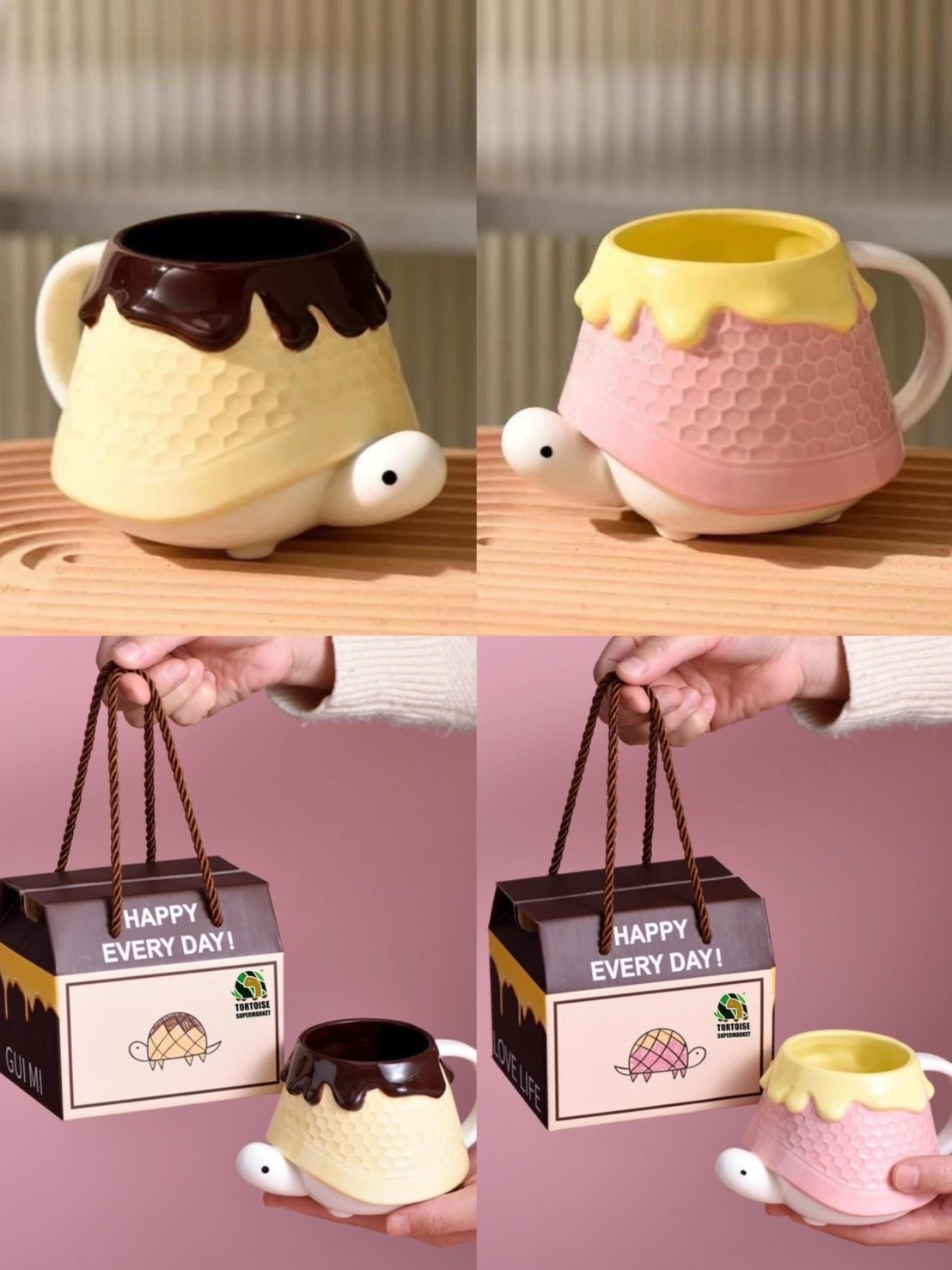龜蜜杯（咖啡，粉色）優惠組