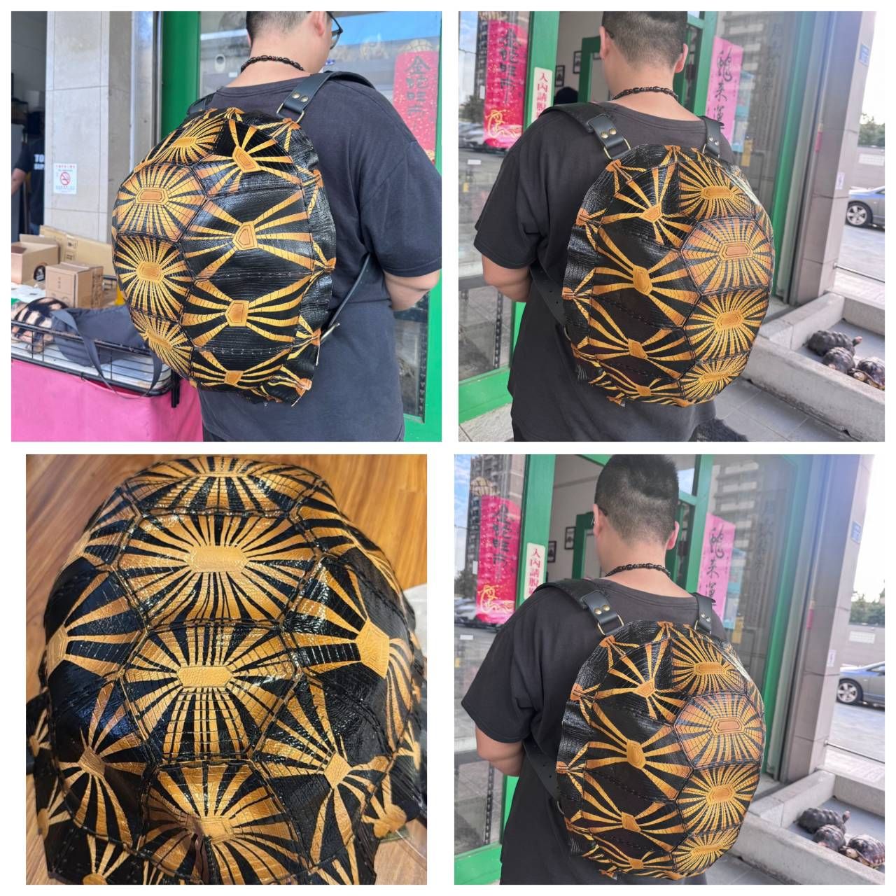 純手工牛皮龜殼包