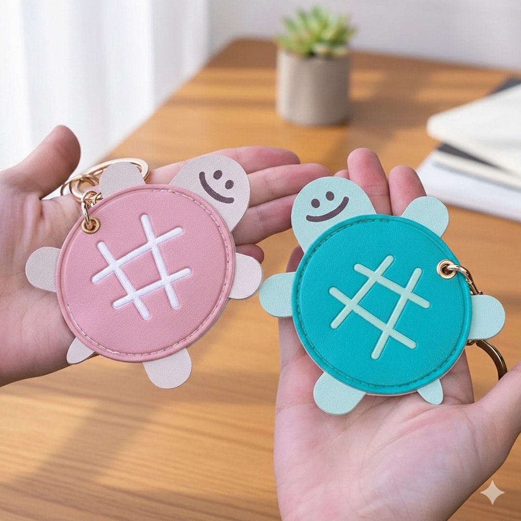 可愛卡通龜門禁卡保護套（鑰匙圈款）